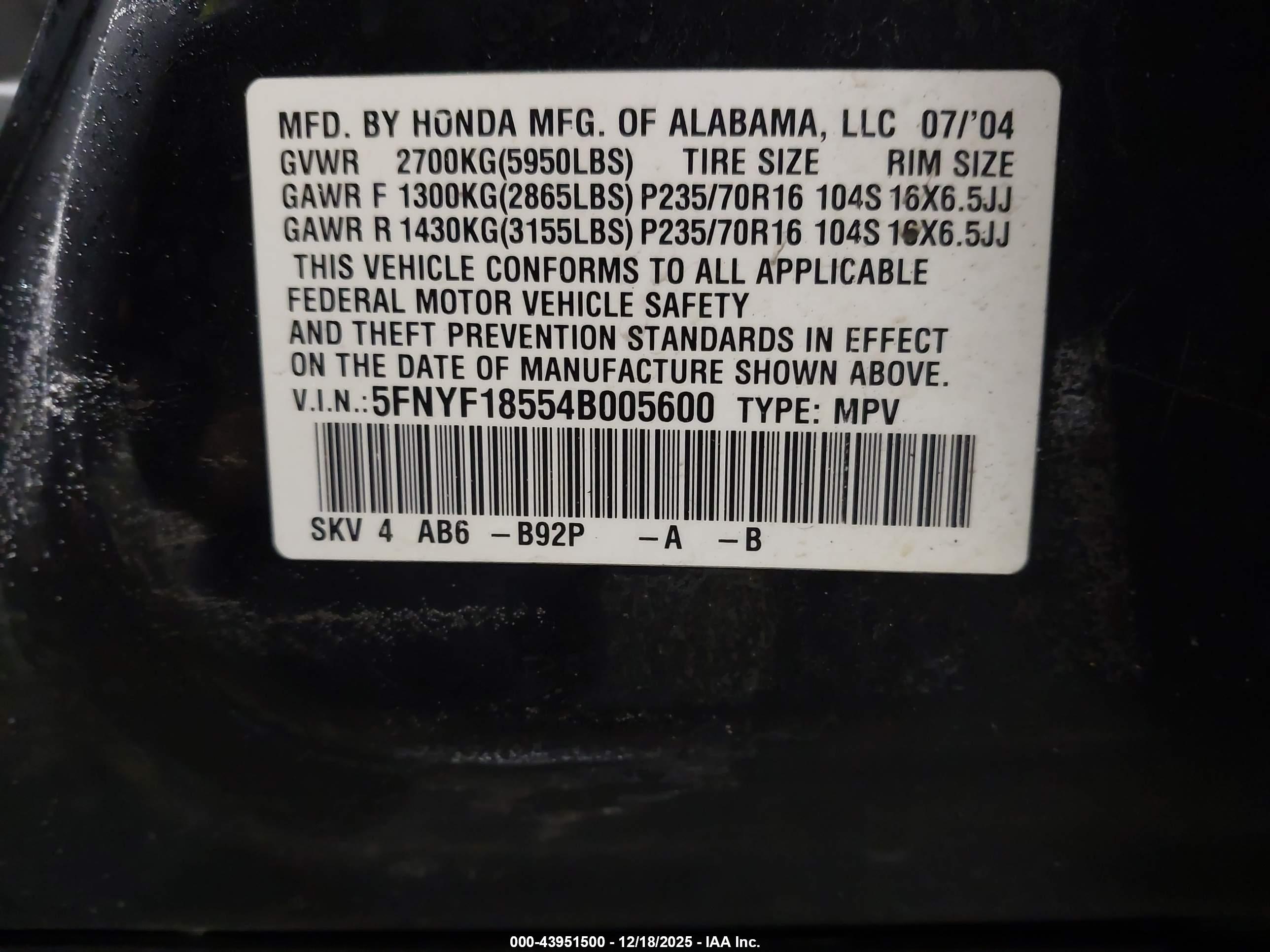 HONDA PILOT image 9