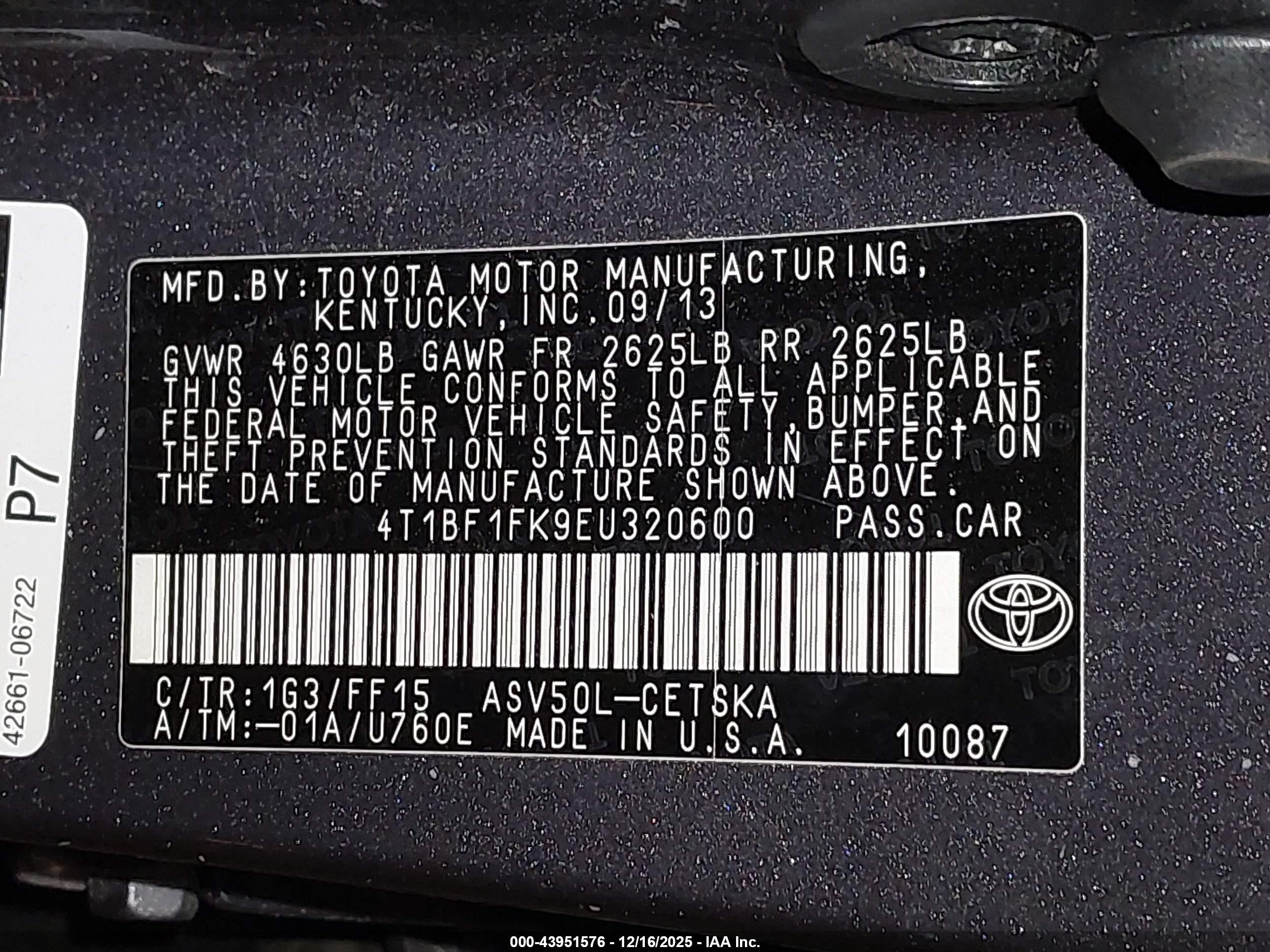 TOYOTA CAMRY image 9