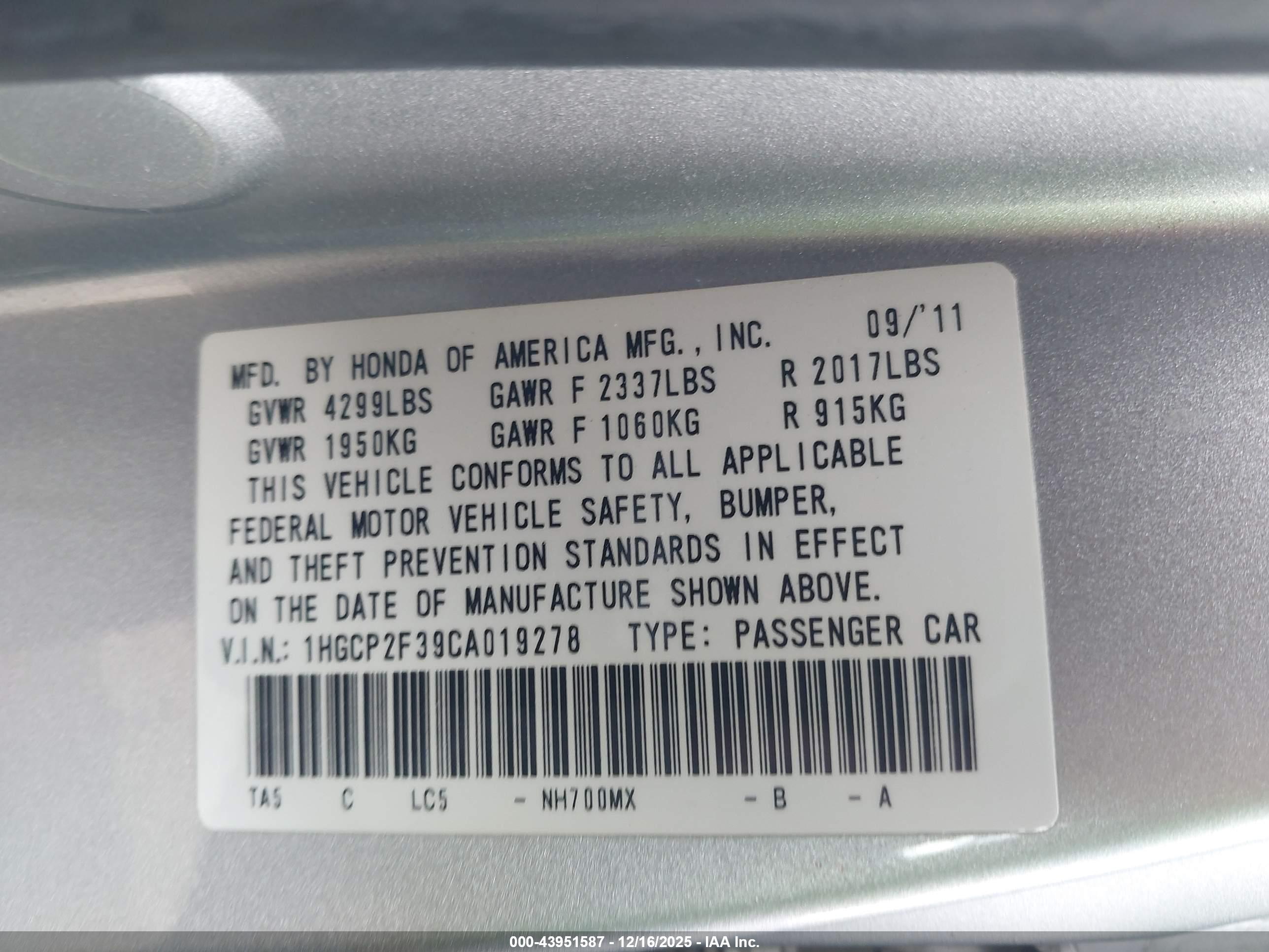 HONDA ACCORD image 9