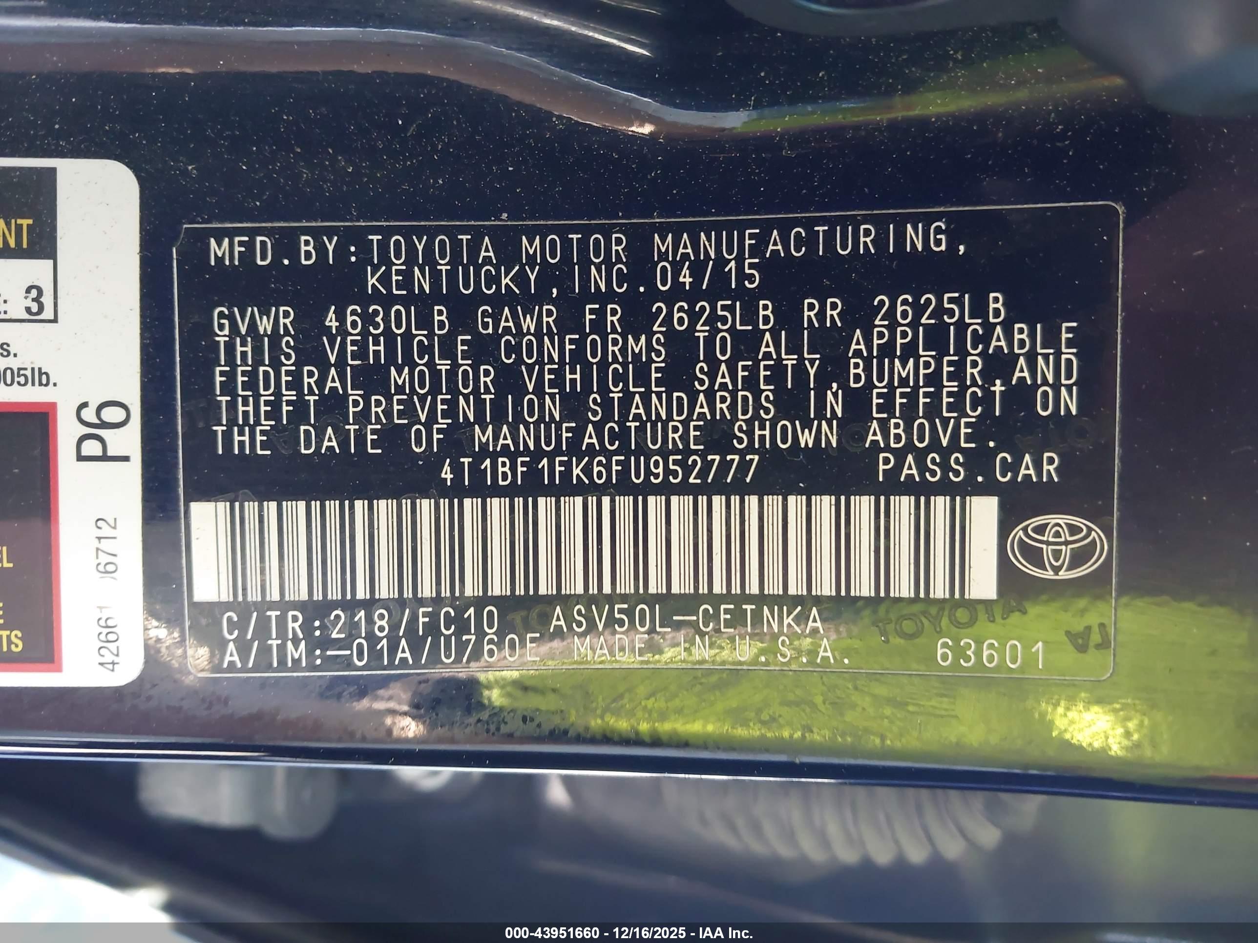 TOYOTA CAMRY image 9