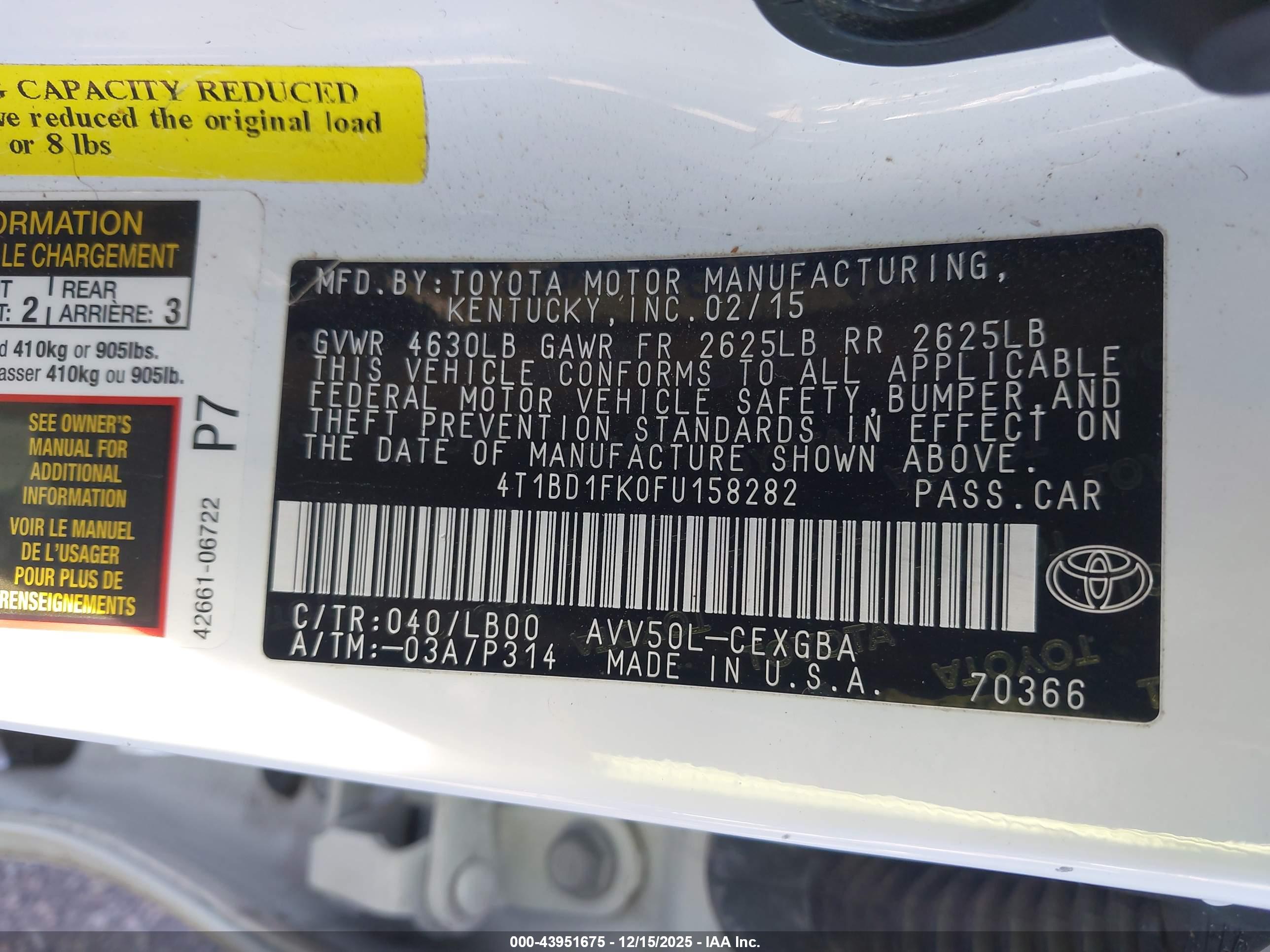 TOYOTA CAMRY image 9