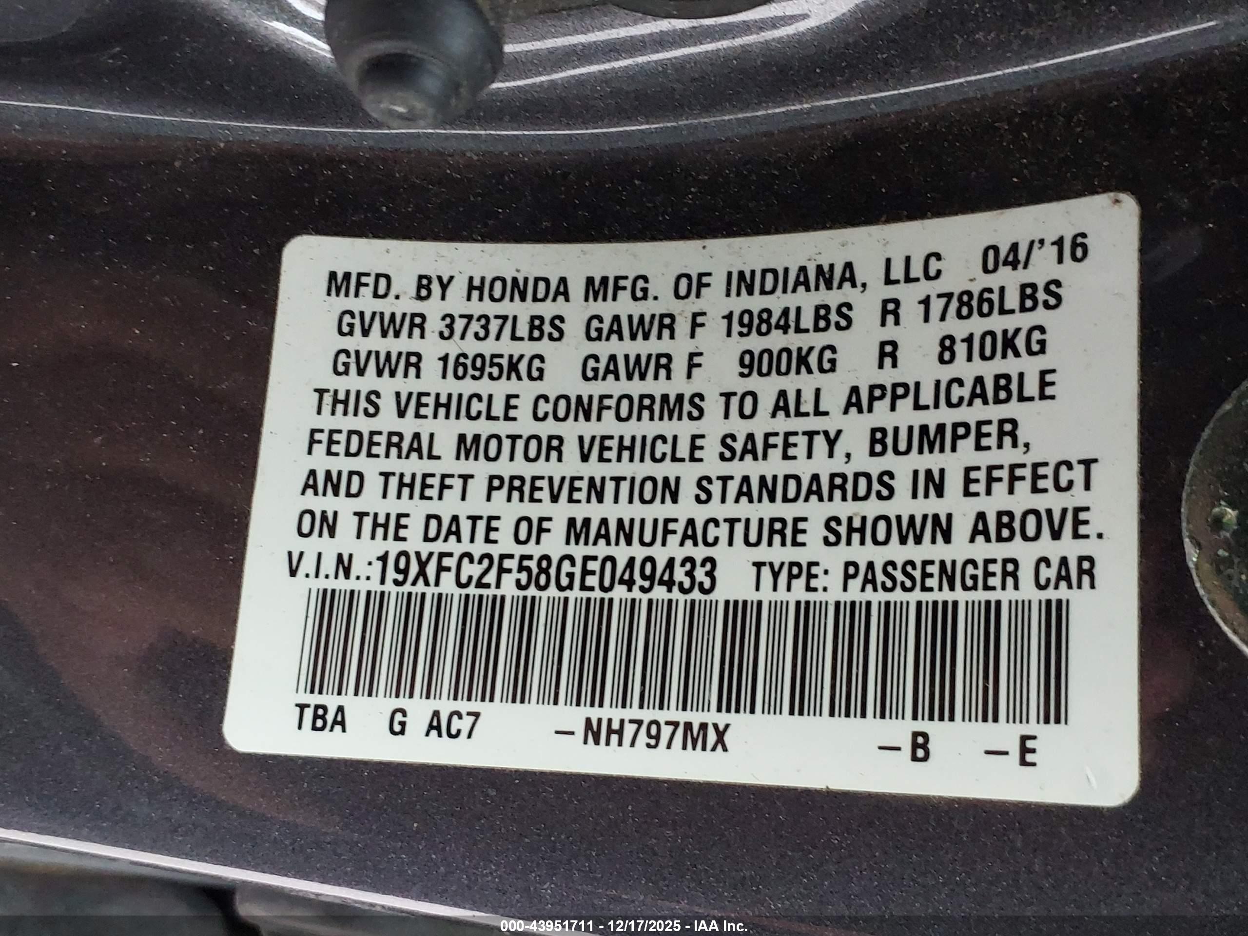 HONDA CIVIC image 9