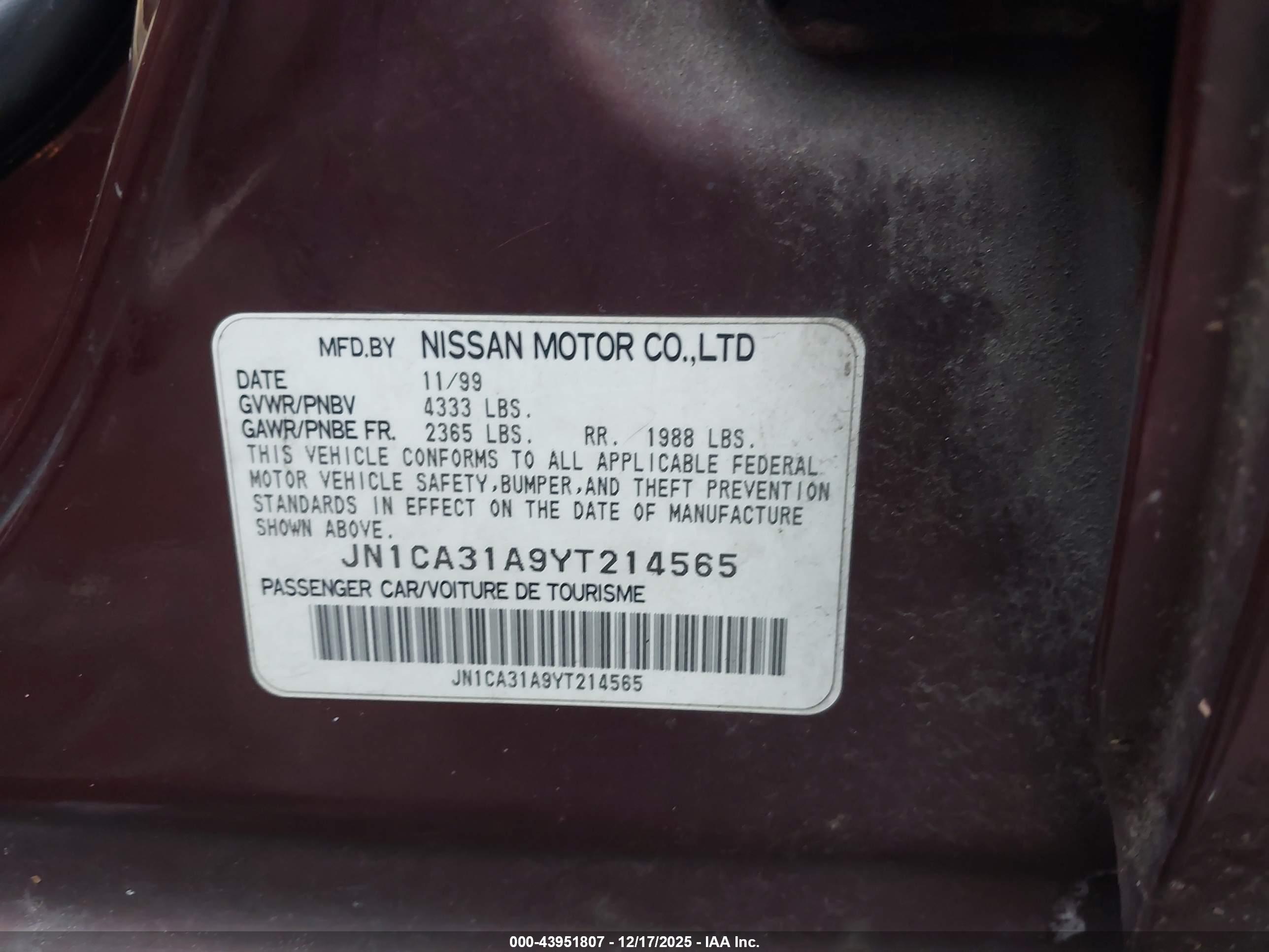 NISSAN MAXIMA image 9