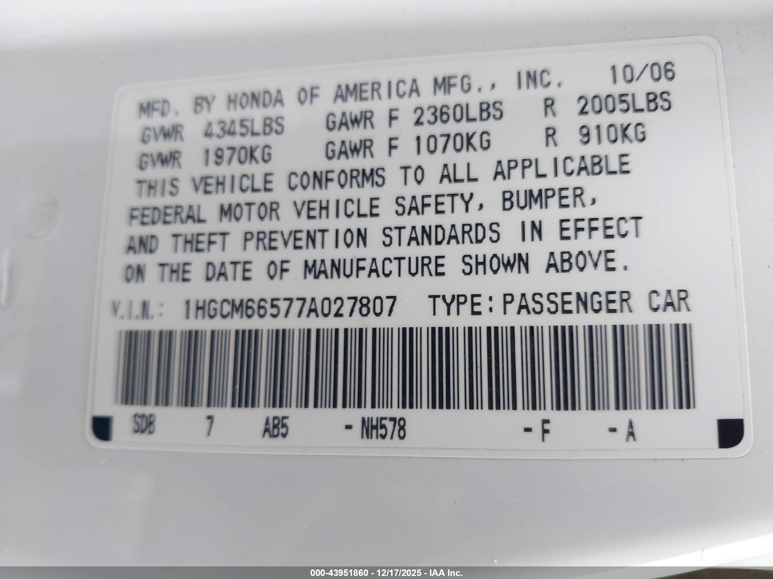 HONDA ACCORD image 9