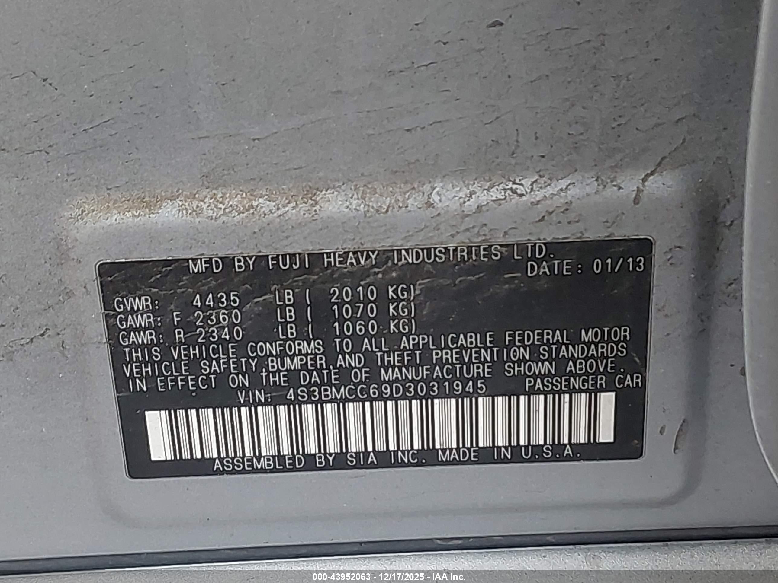 SUBARU LEGACY image 9