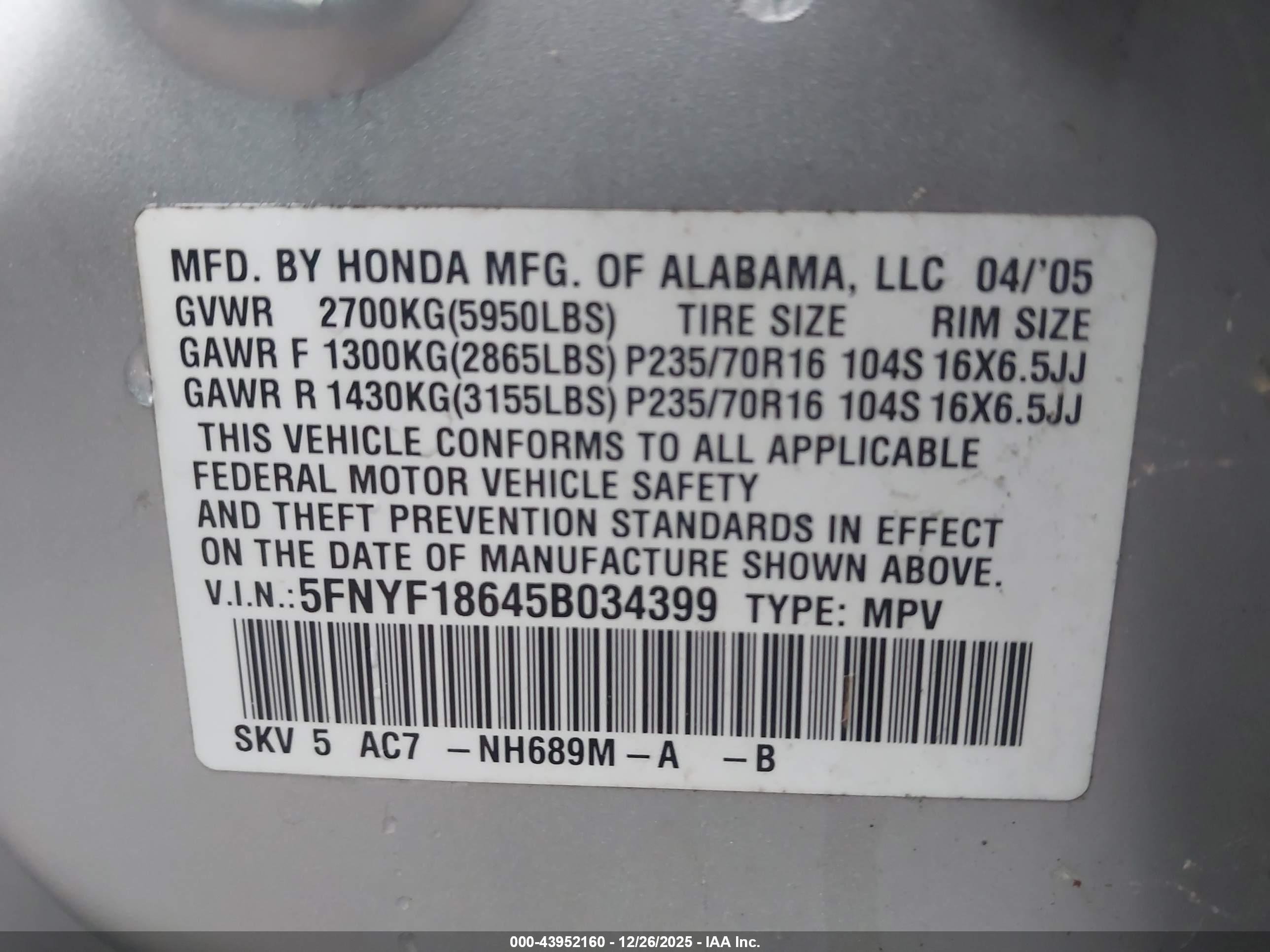 HONDA PILOT image 9