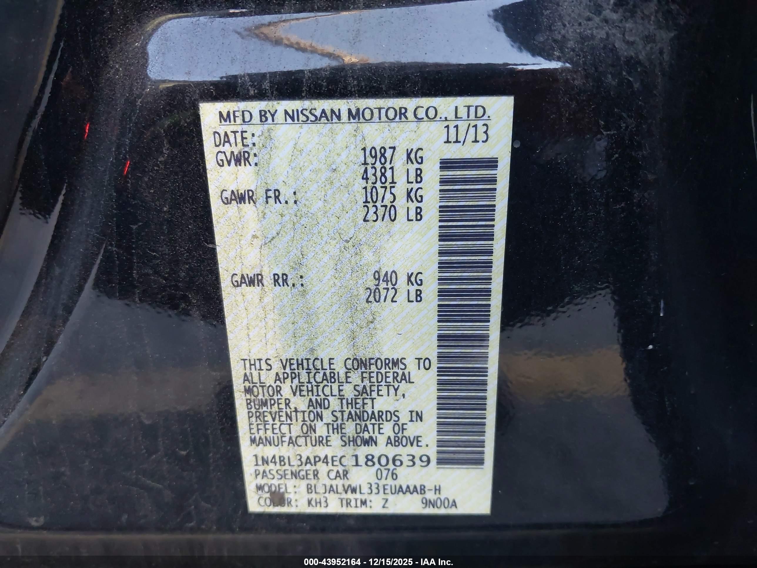 NISSAN ALTIMA image 9