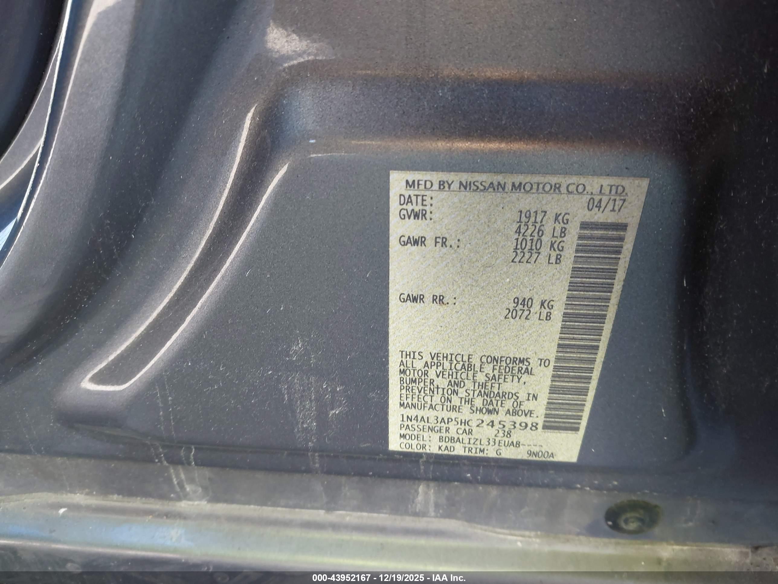 NISSAN ALTIMA image 9