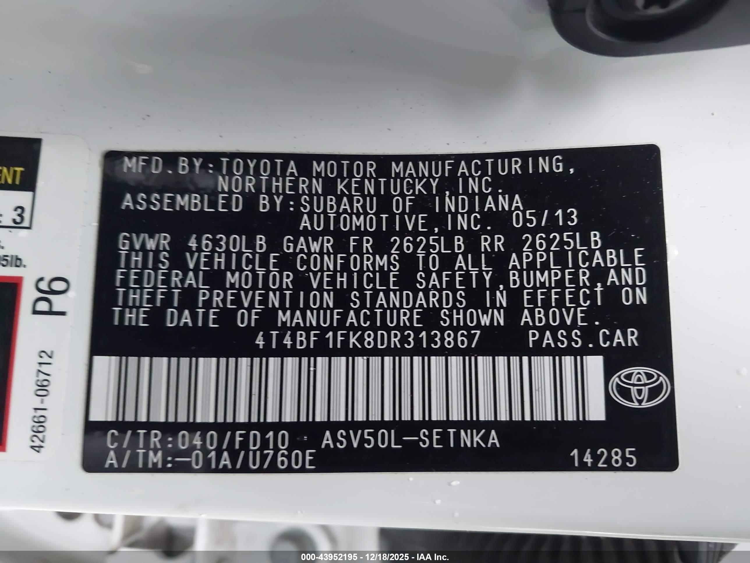 TOYOTA CAMRY image 9