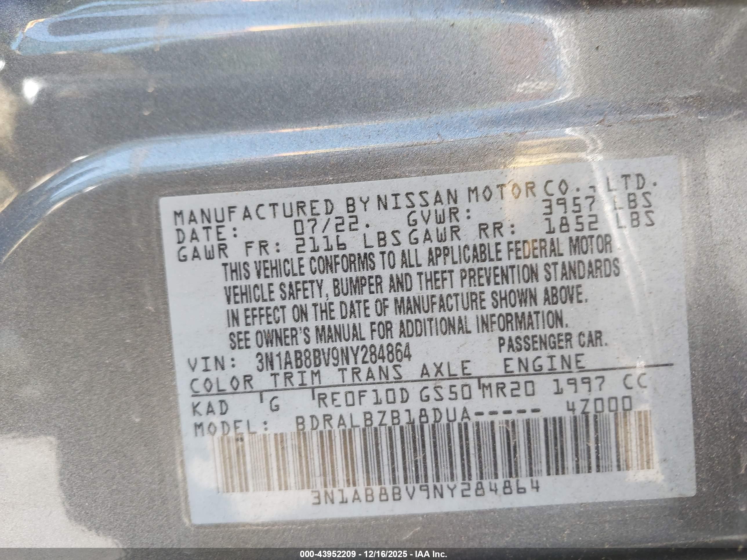 NISSAN SENTRA image 9