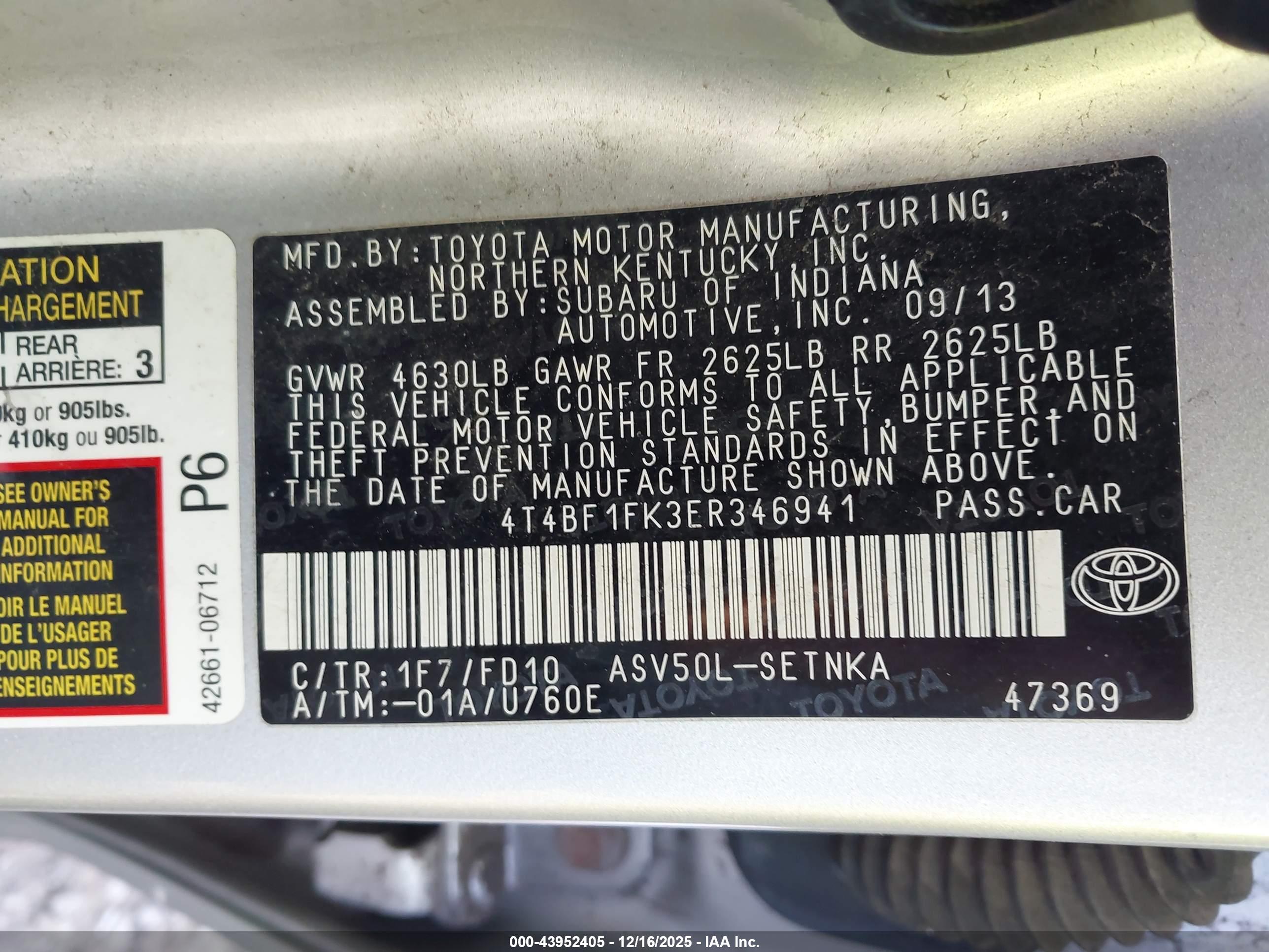 TOYOTA CAMRY image 9