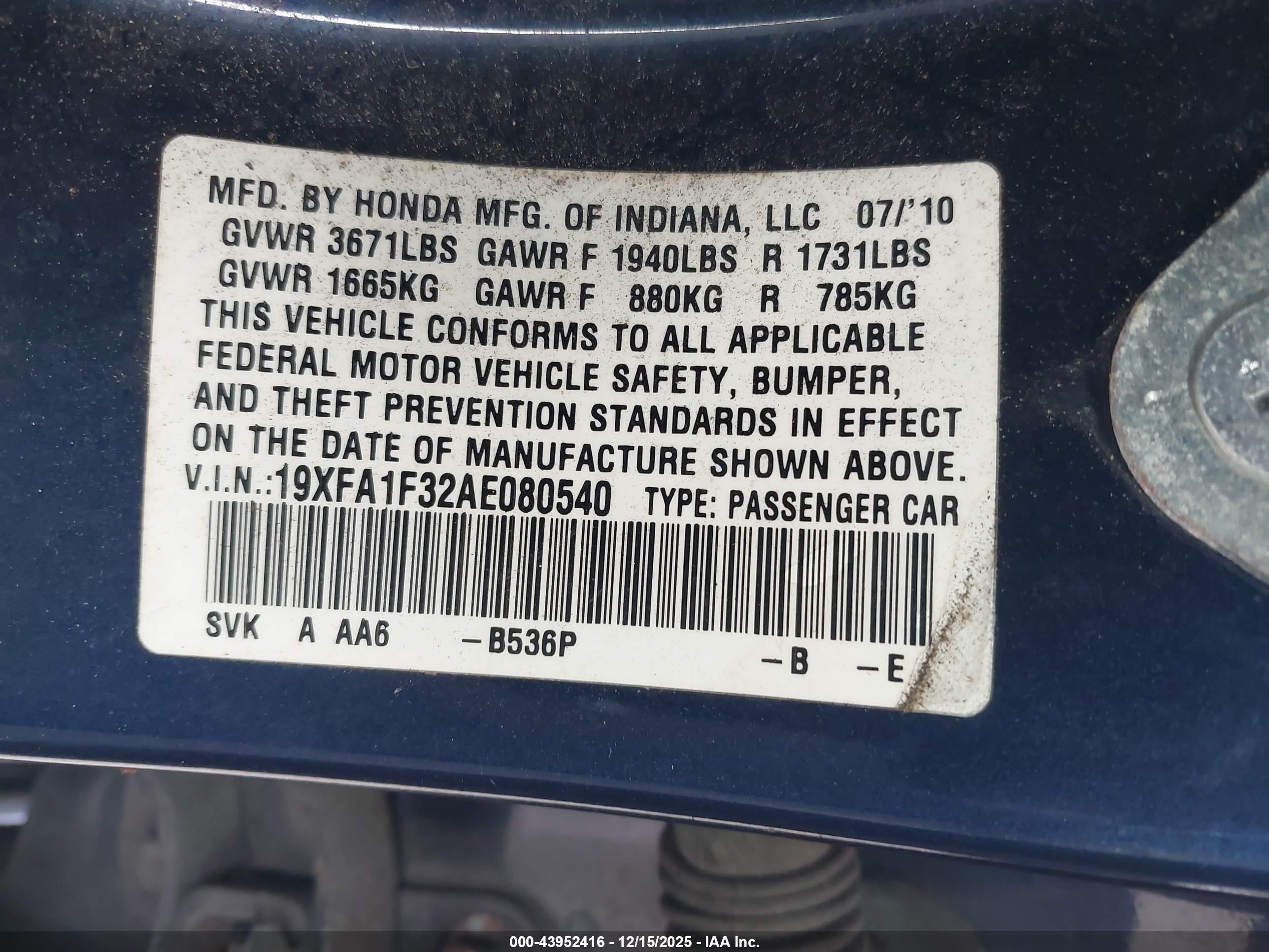 HONDA CIVIC image 9