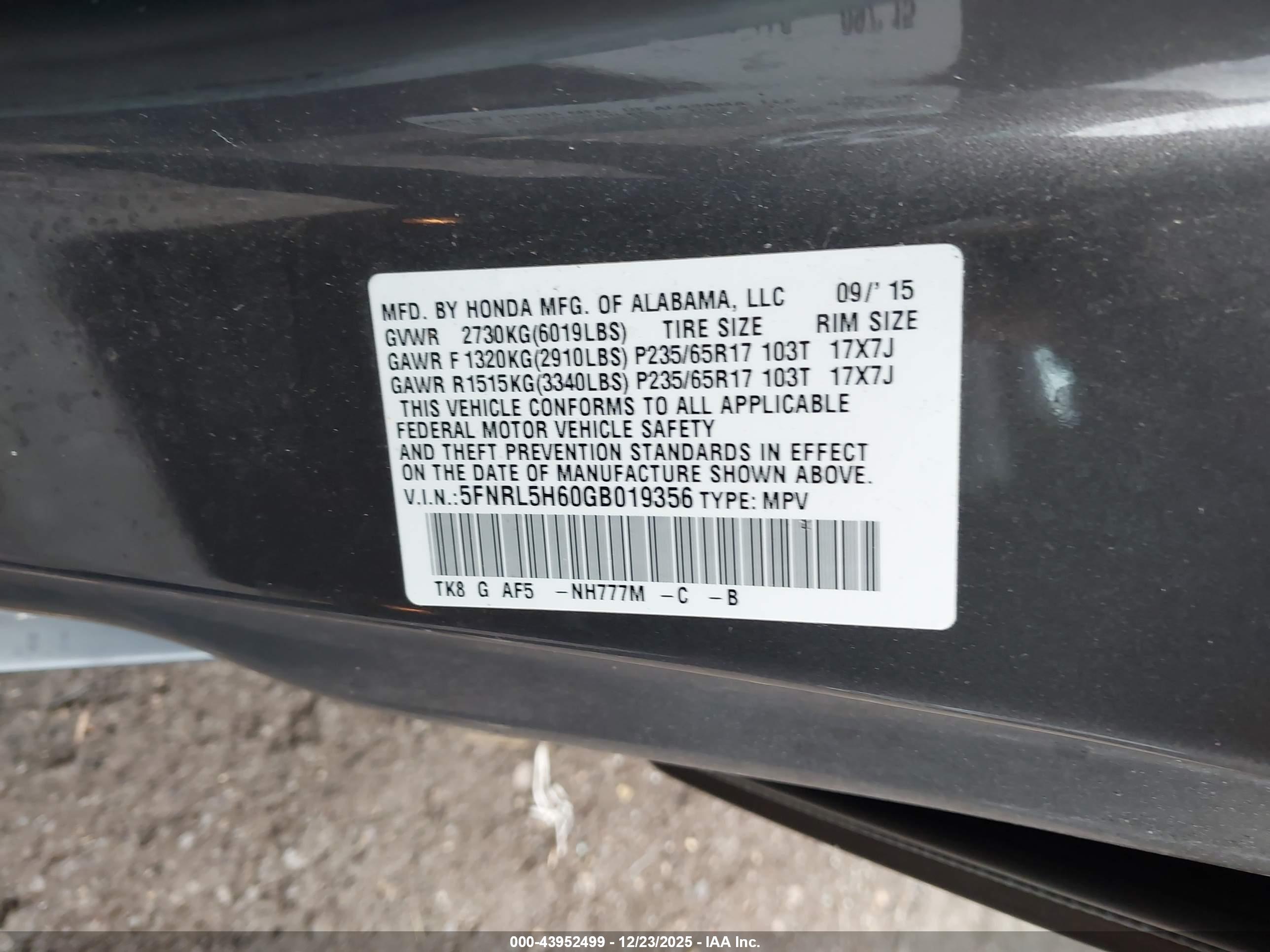HONDA ODYSSEY image 9