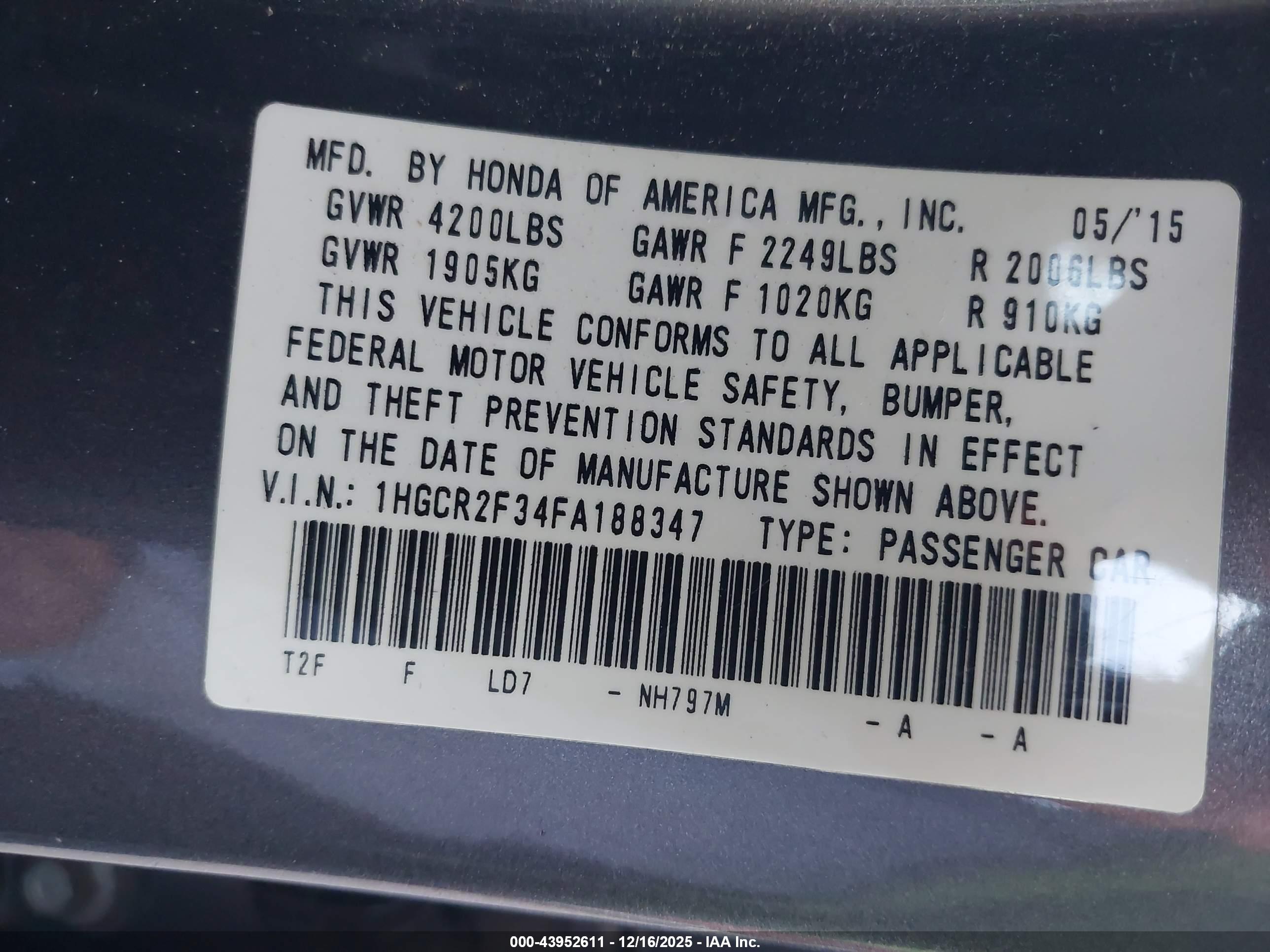 HONDA ACCORD image 9