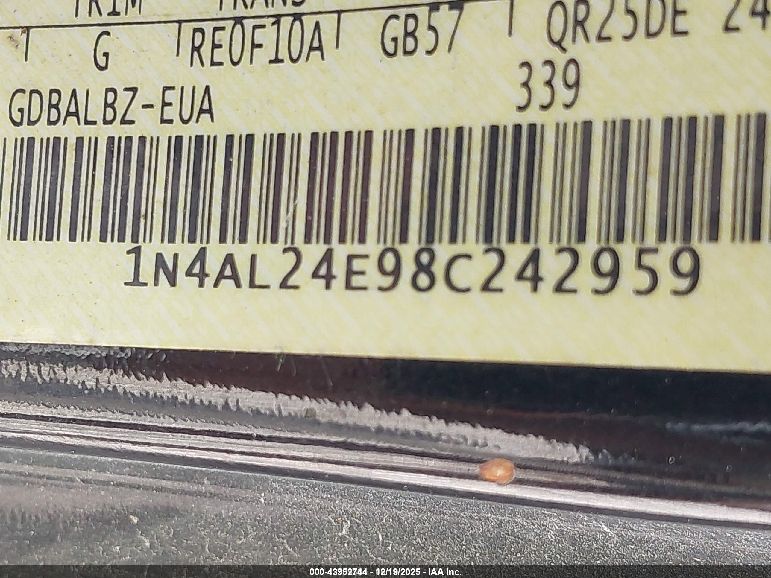 NISSAN ALTIMA image 9