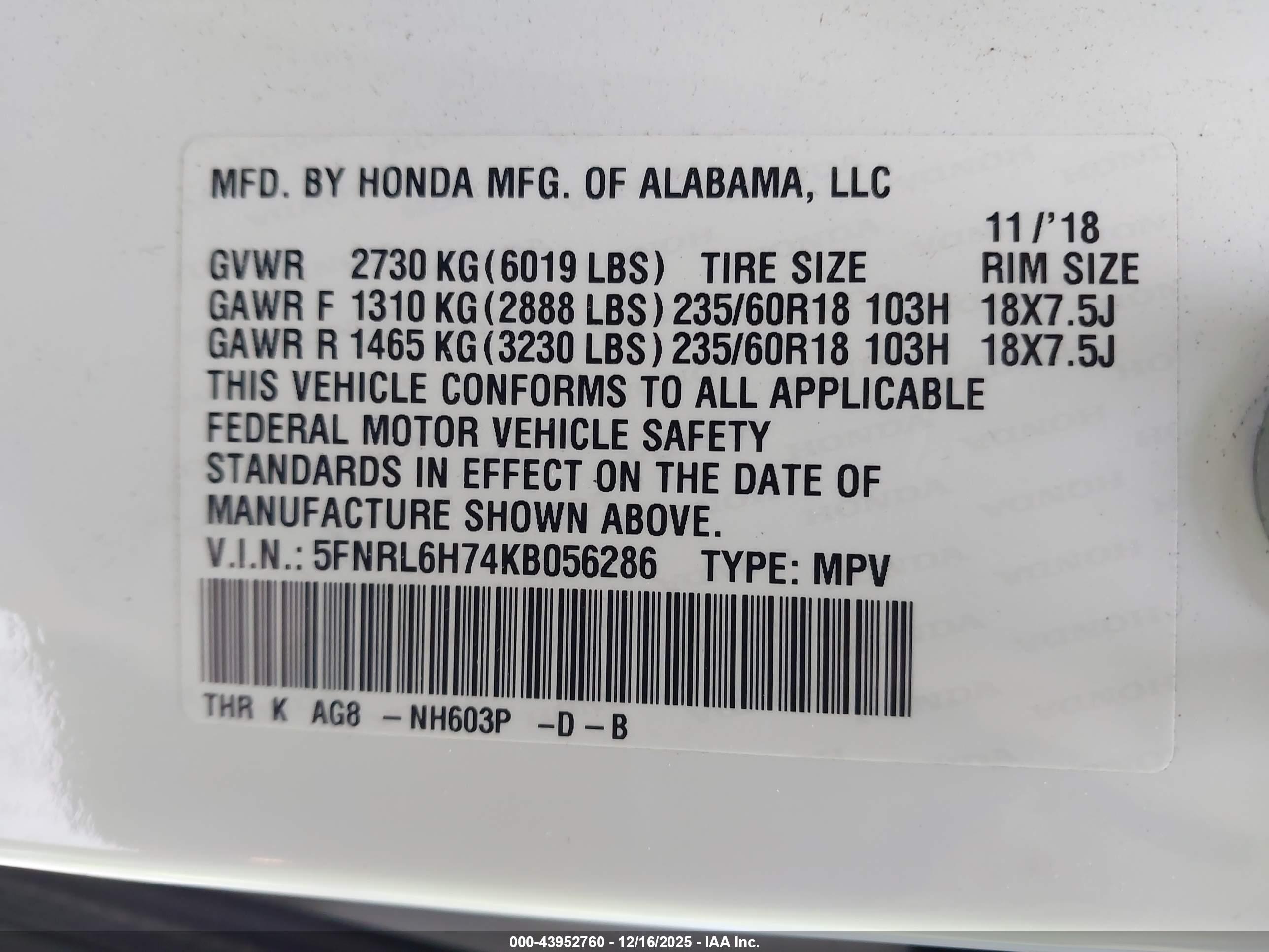 HONDA ODYSSEY image 9