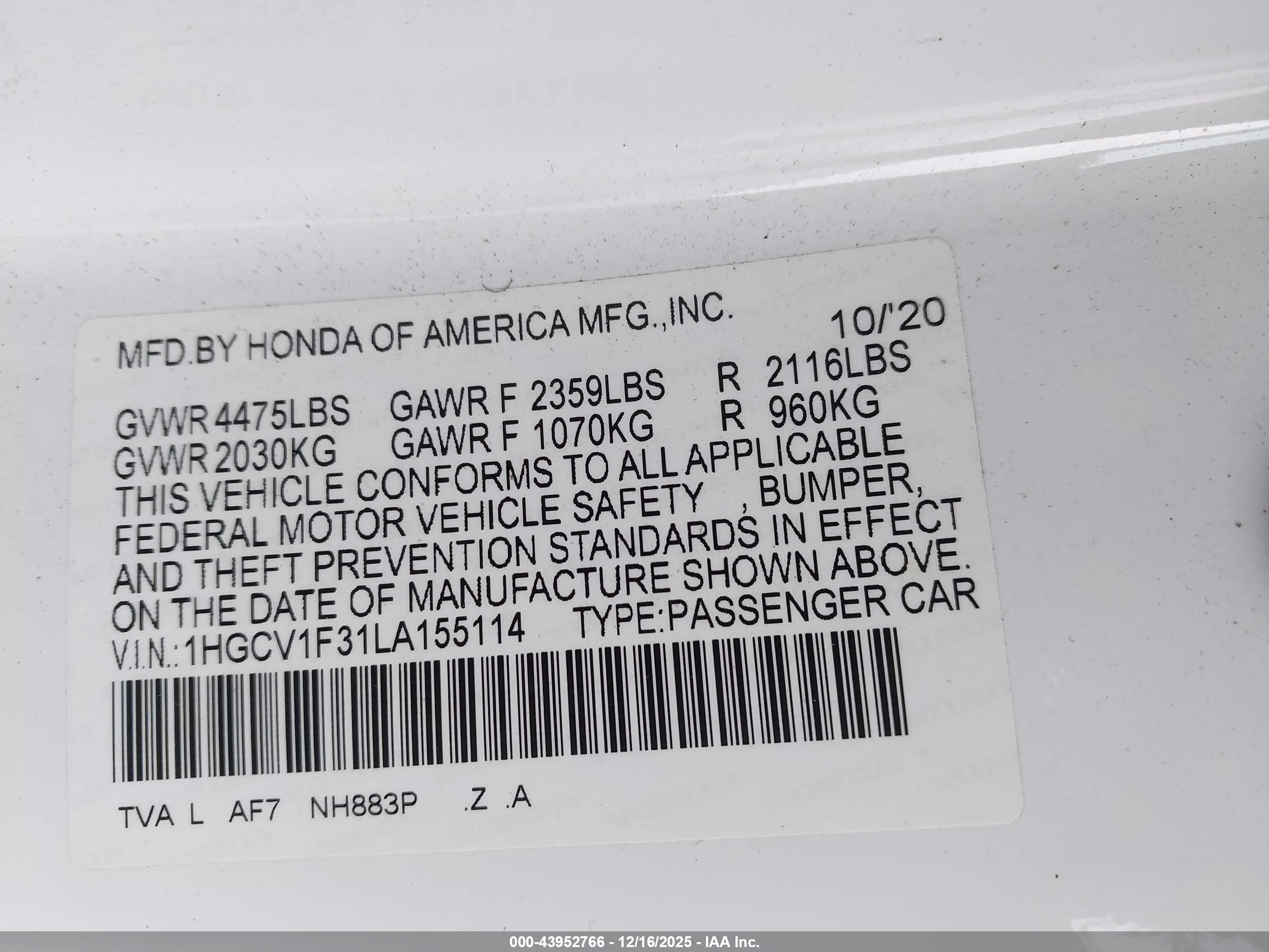 HONDA ACCORD image 9