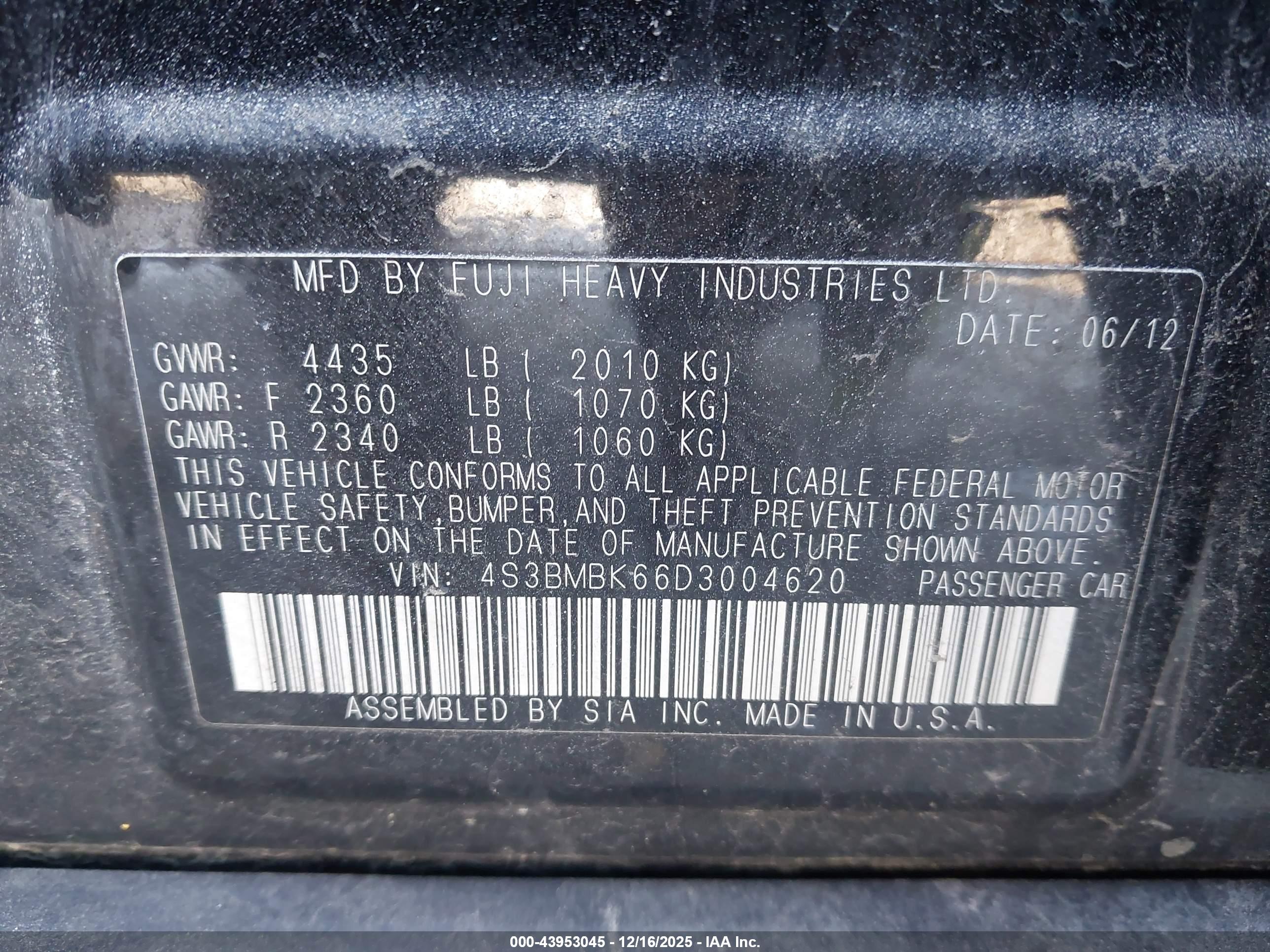 SUBARU LEGACY image 9