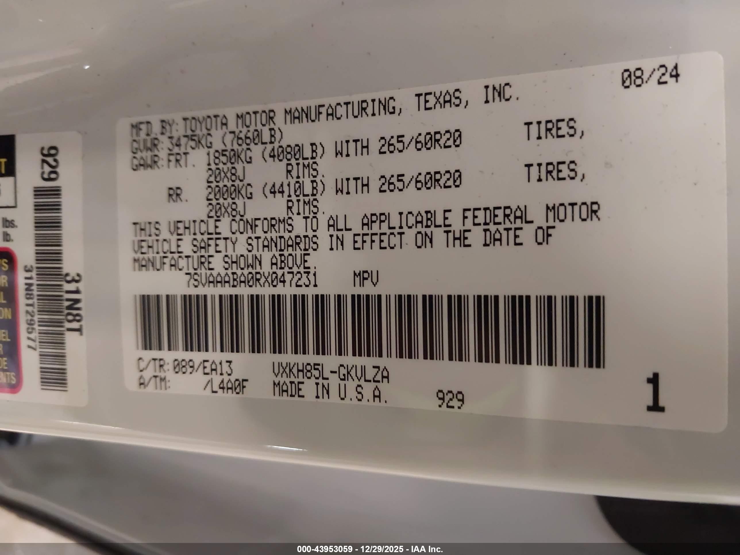 TOYOTA SEQUOIA image 9