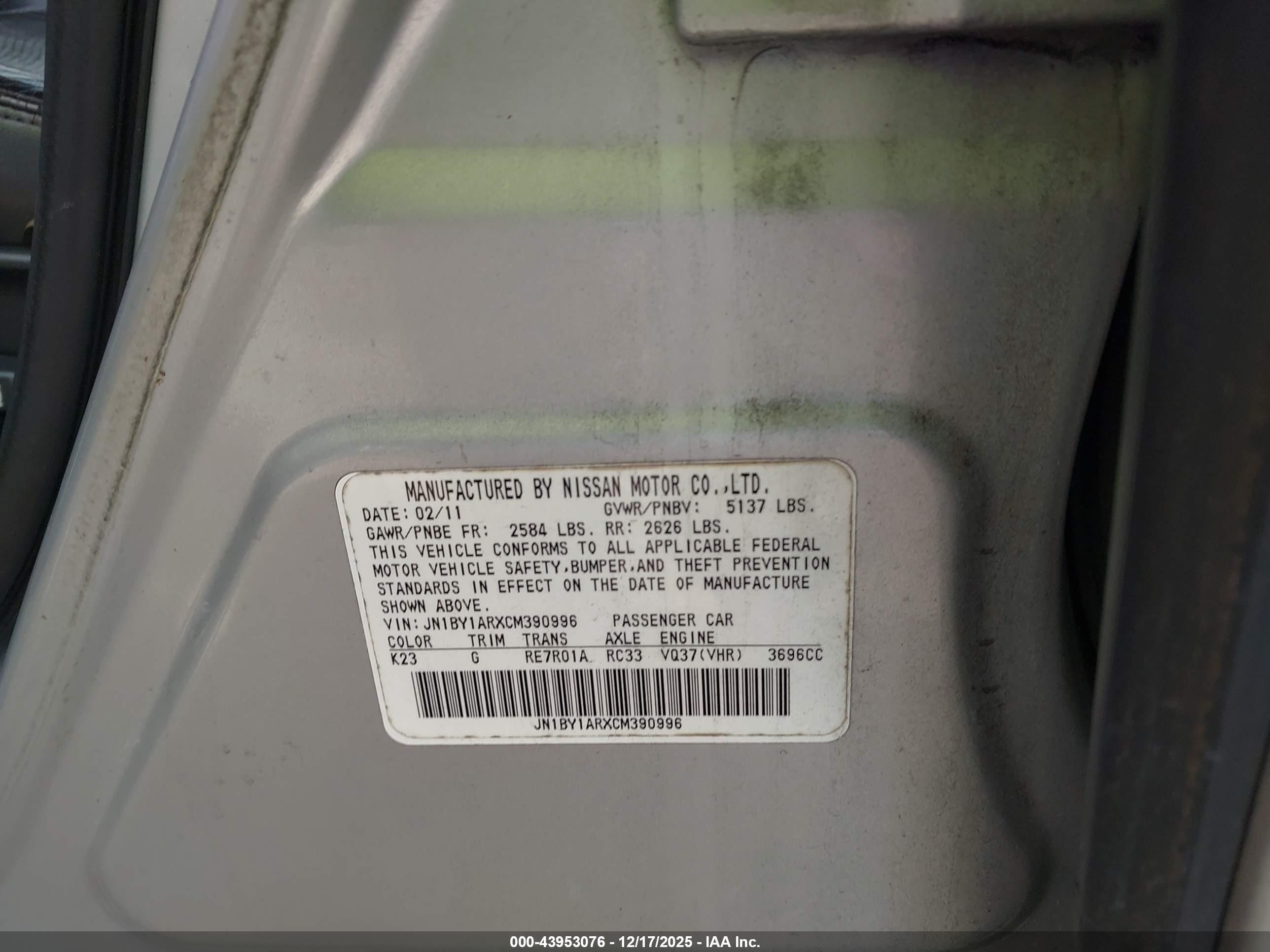 INFINITI M37X image 9