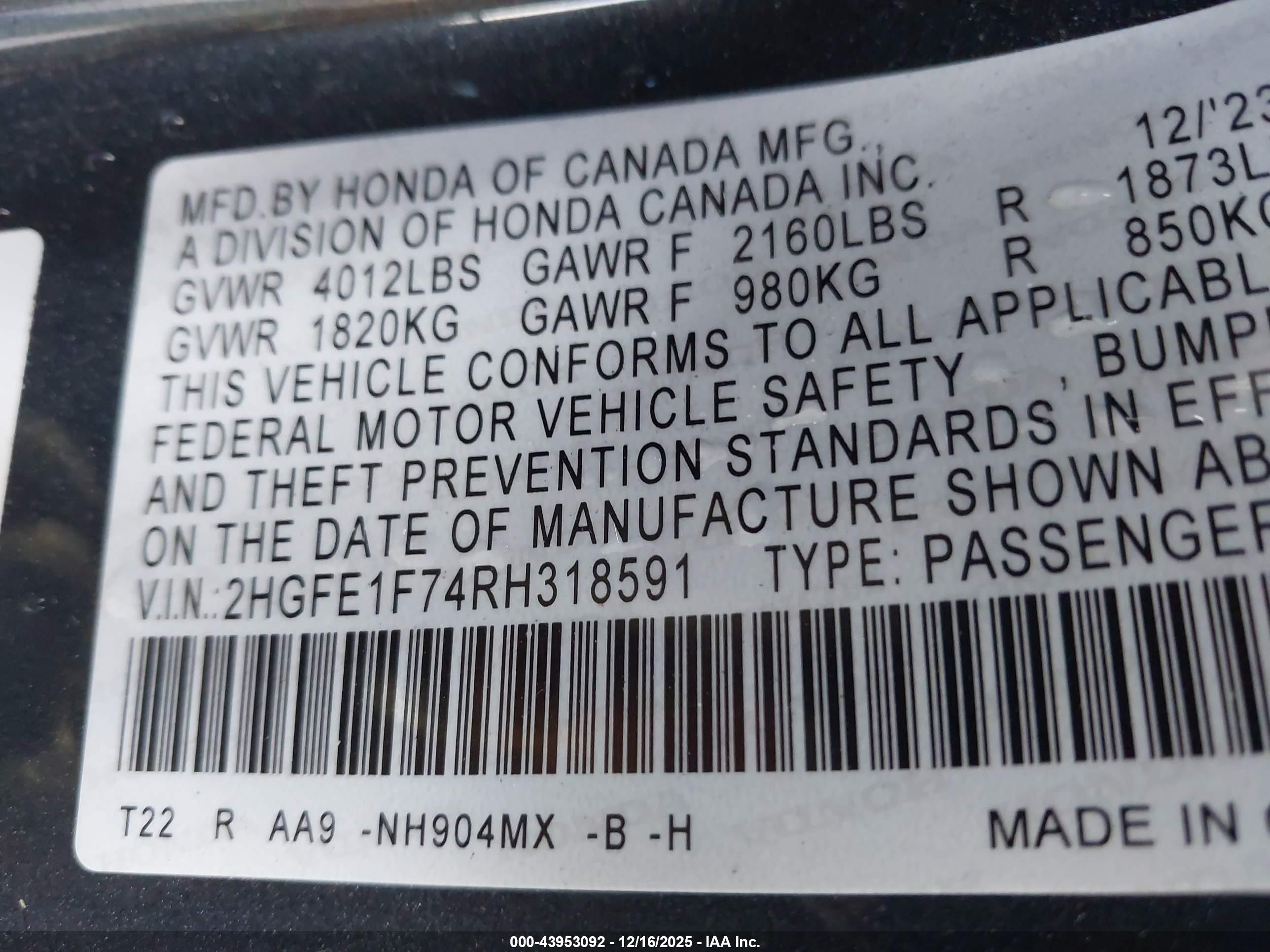 HONDA CIVIC image 9