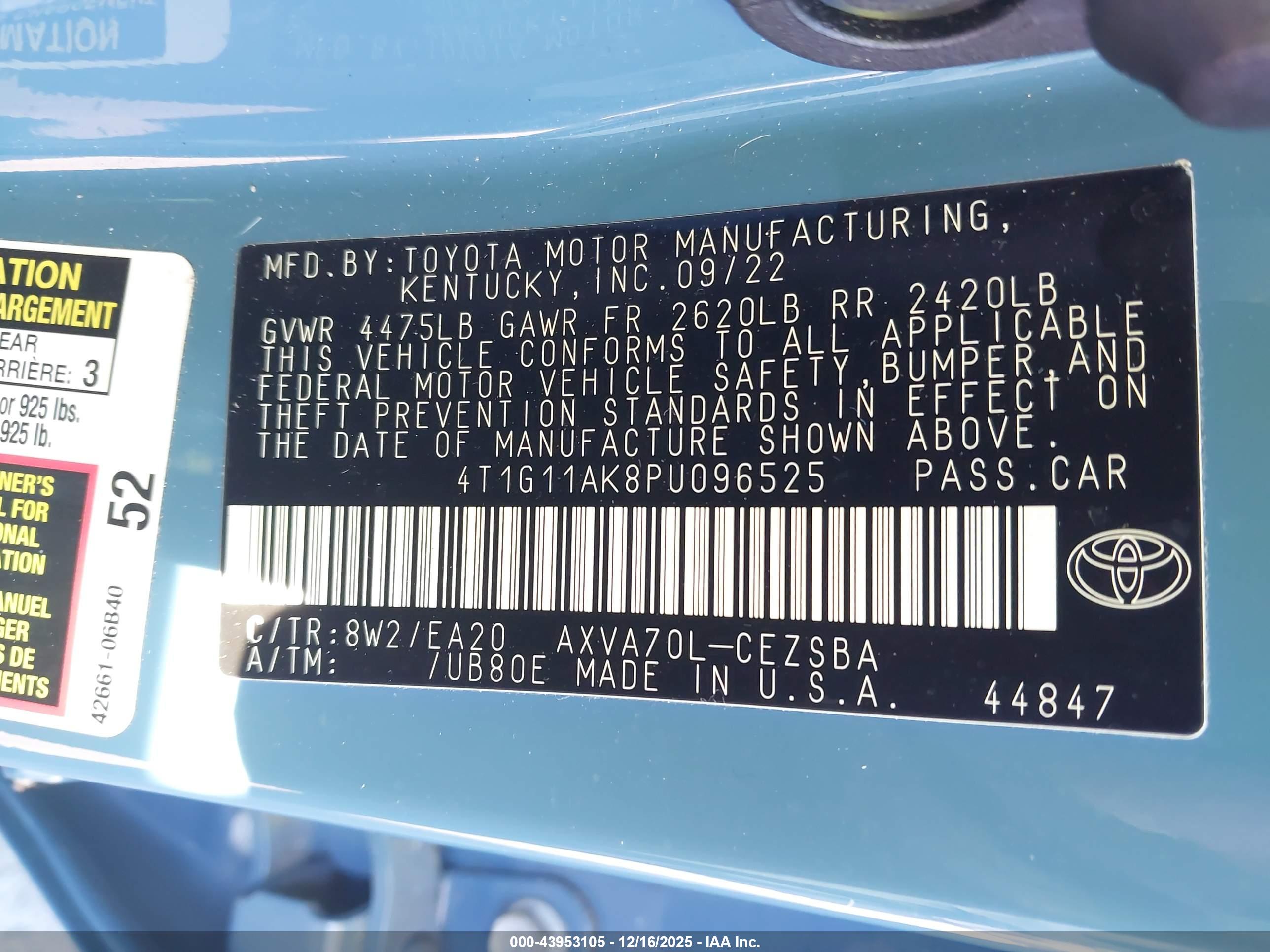 TOYOTA CAMRY image 9