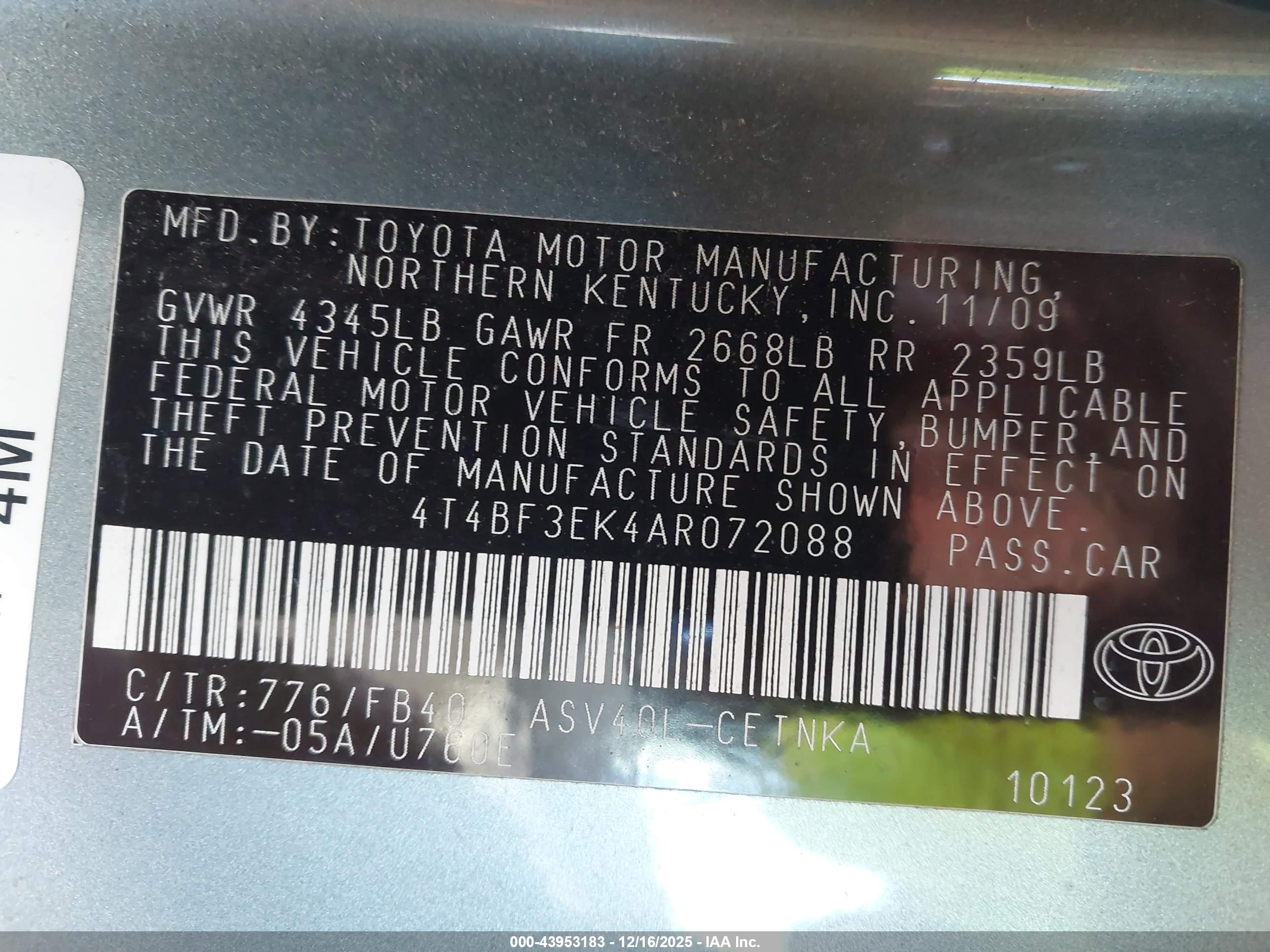 TOYOTA CAMRY image 9