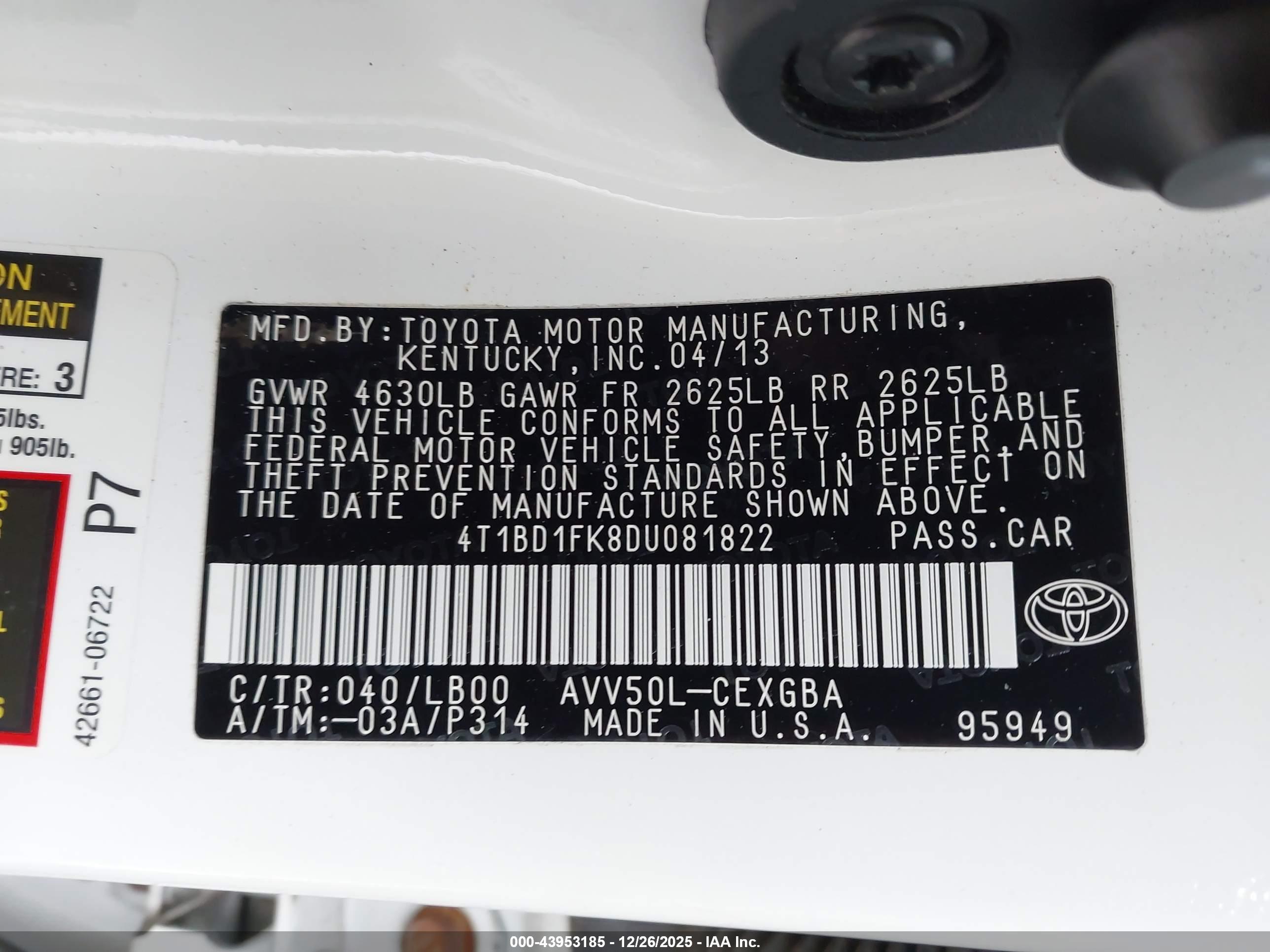 TOYOTA CAMRY image 9
