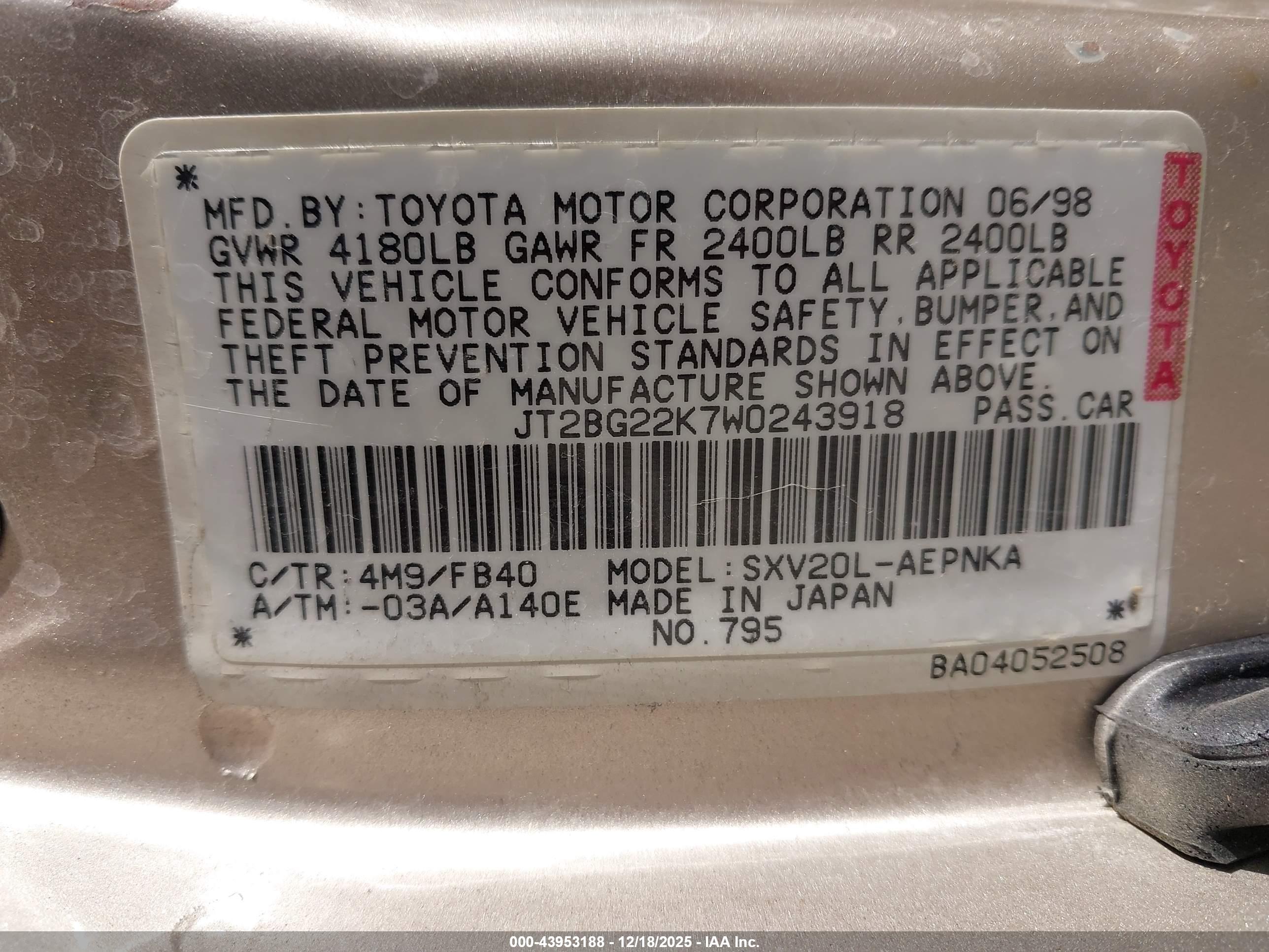 TOYOTA CAMRY image 9