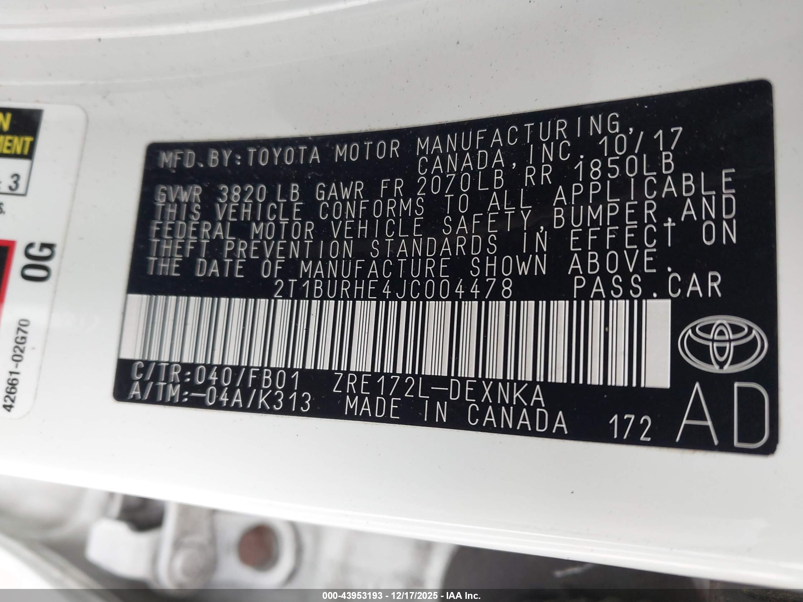 TOYOTA COROLLA image 9
