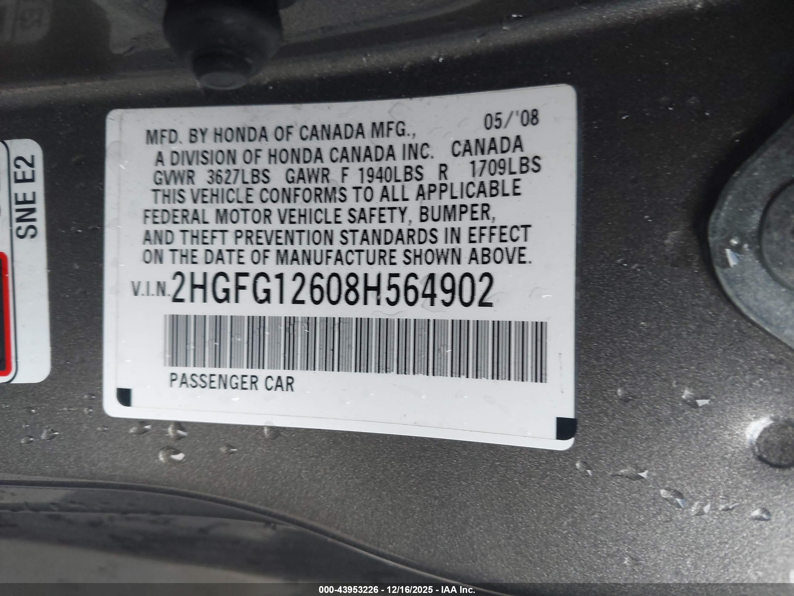 HONDA CIVIC image 9