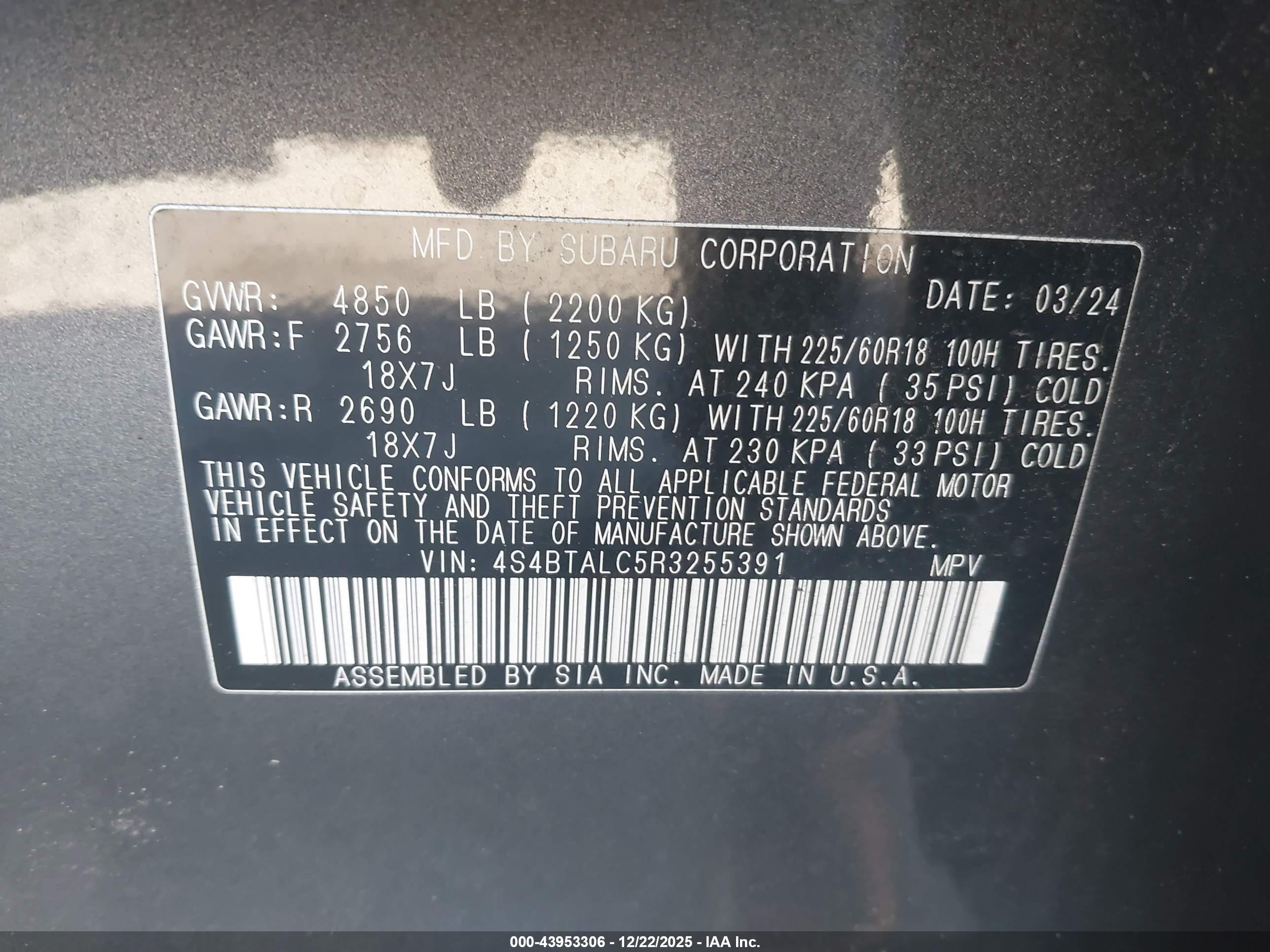 SUBARU OUTBACK image 9