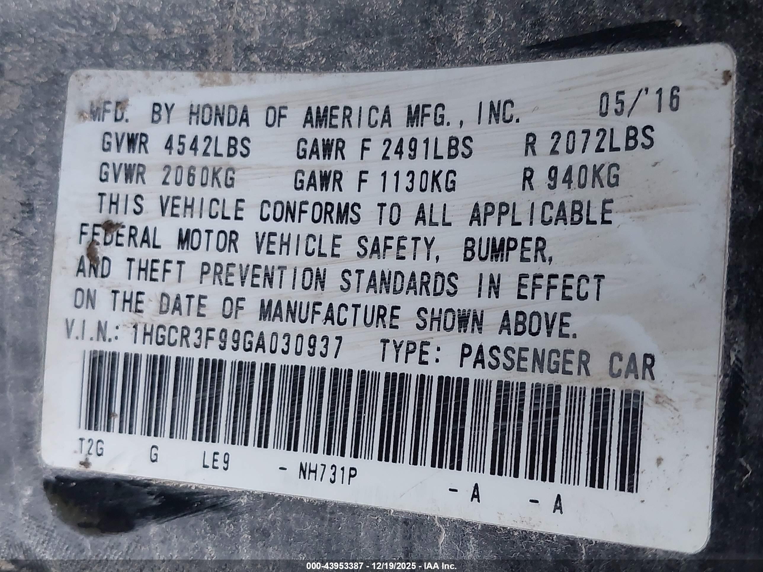 HONDA ACCORD image 9