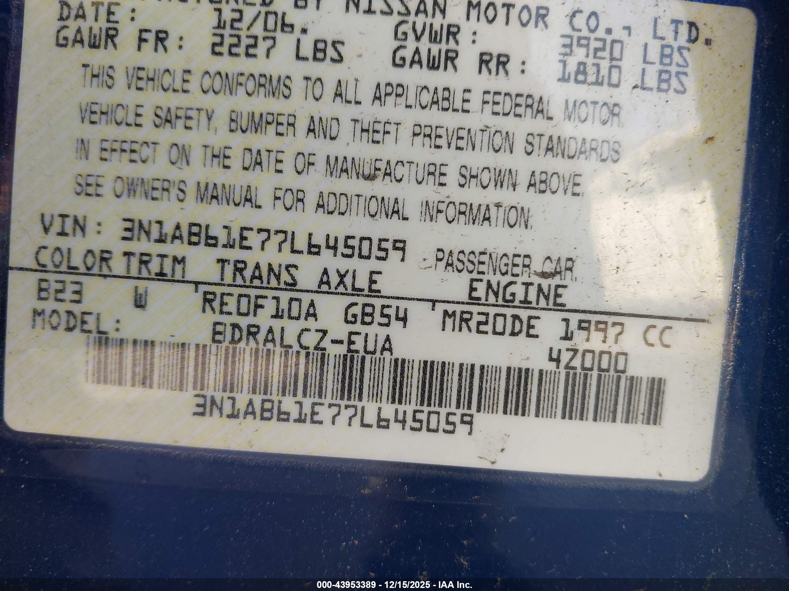 NISSAN SENTRA image 9