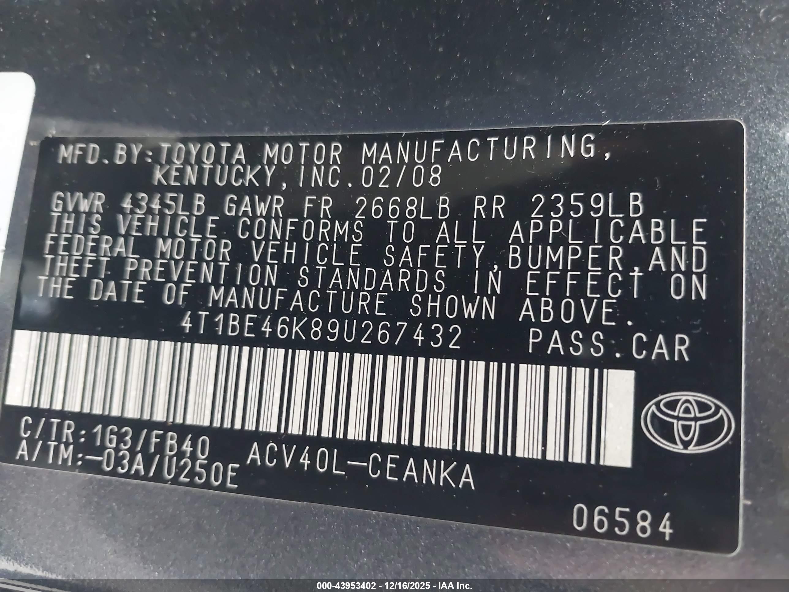 TOYOTA CAMRY image 9