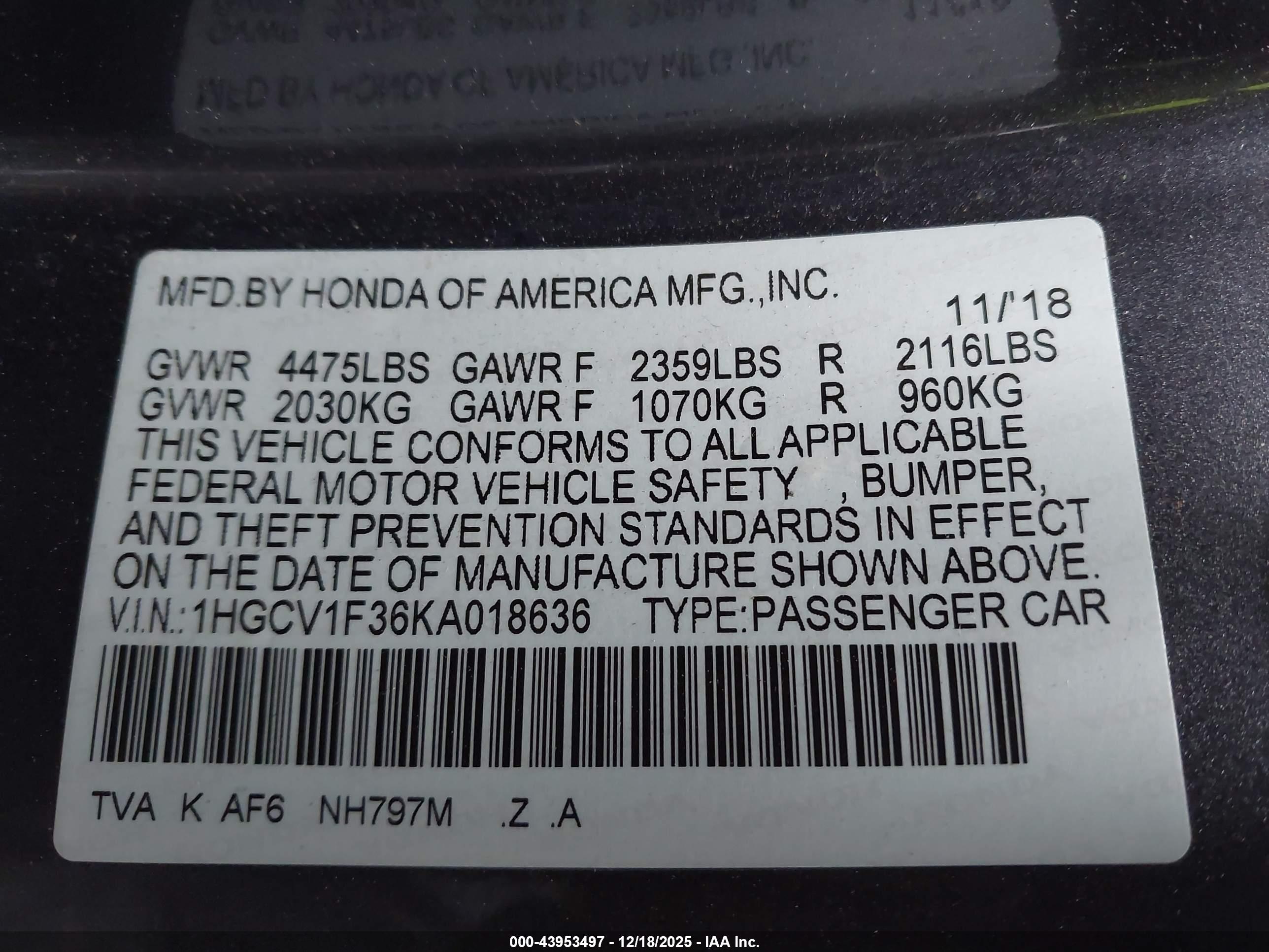 HONDA ACCORD image 9