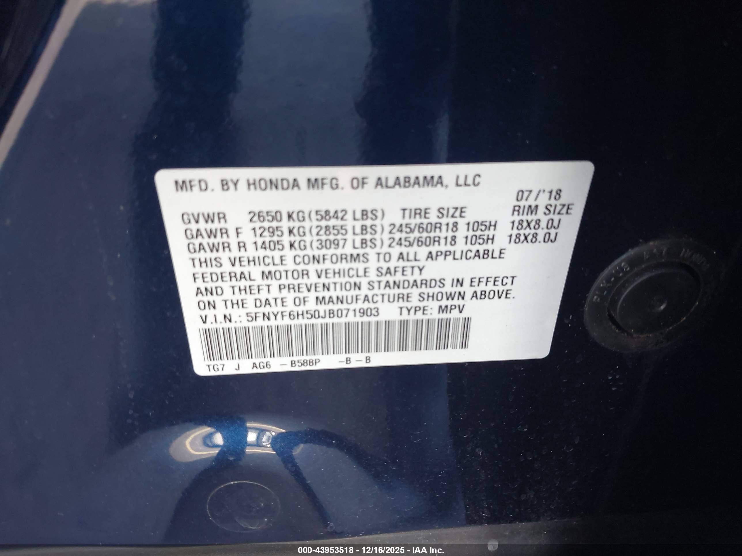 HONDA PILOT image 9