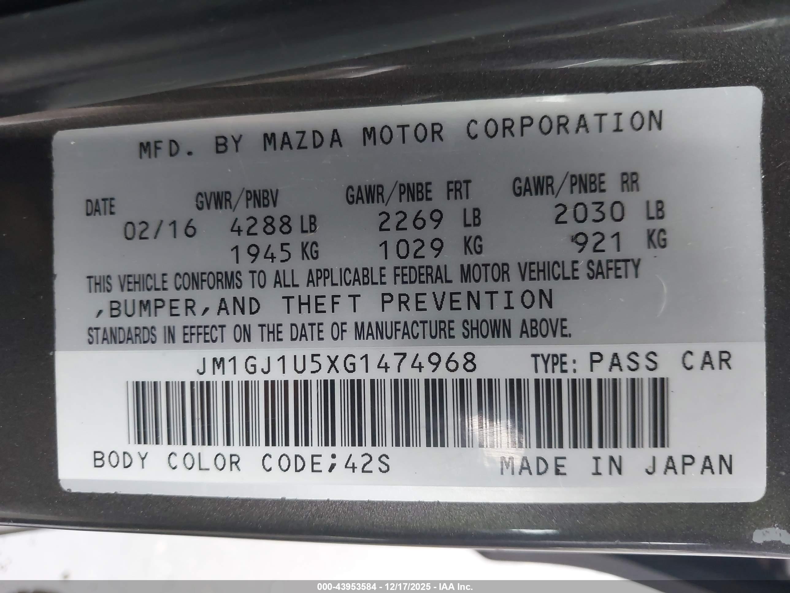 MAZDA MAZDA6 image 9