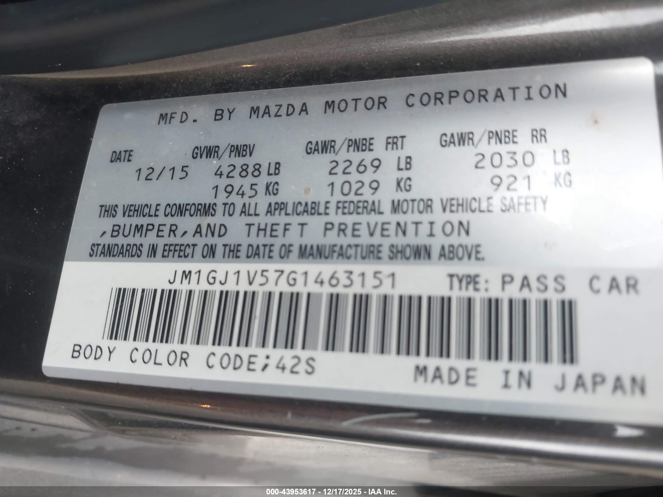 MAZDA MAZDA6 image 9