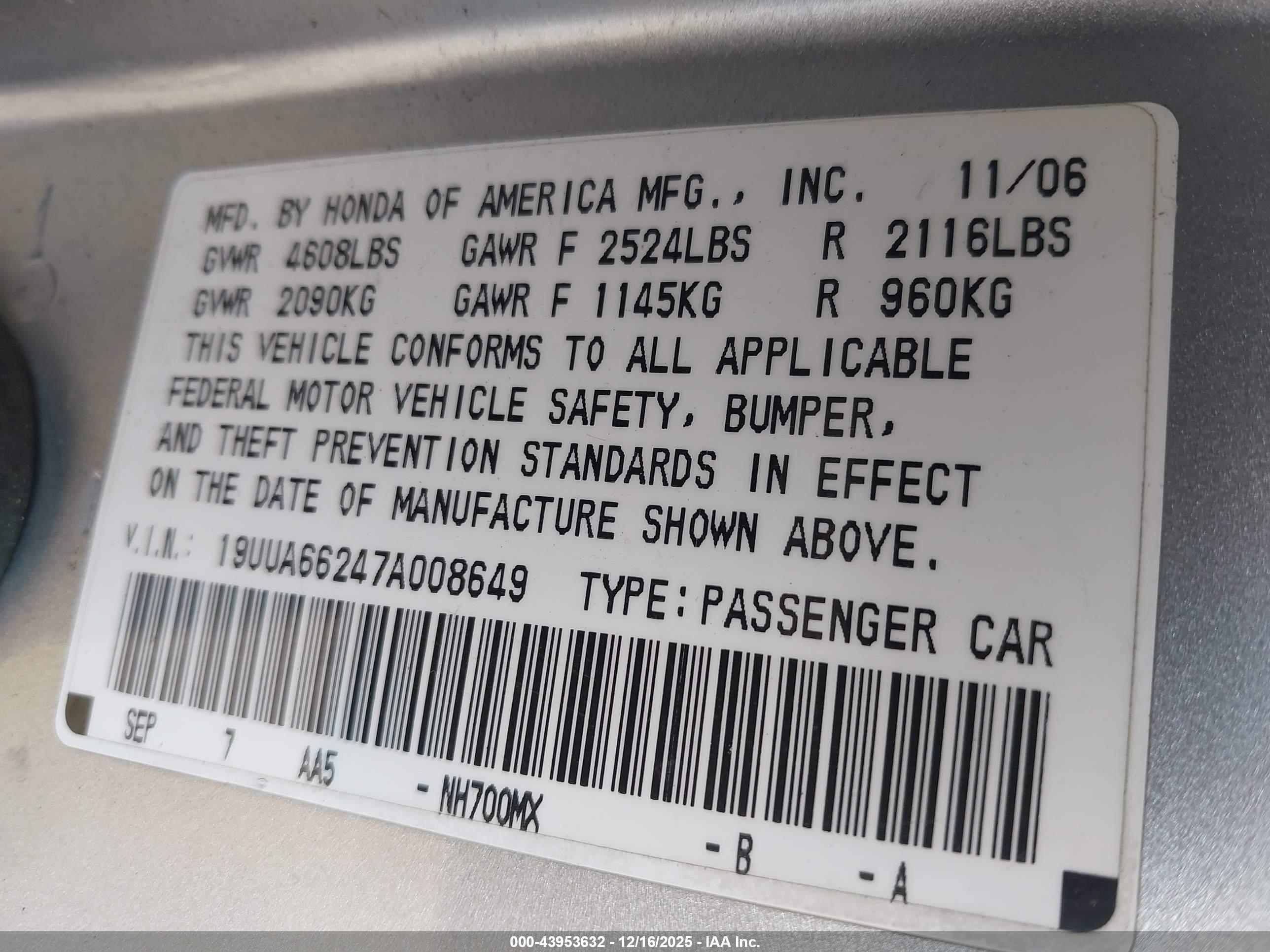 ACURA TL image 9