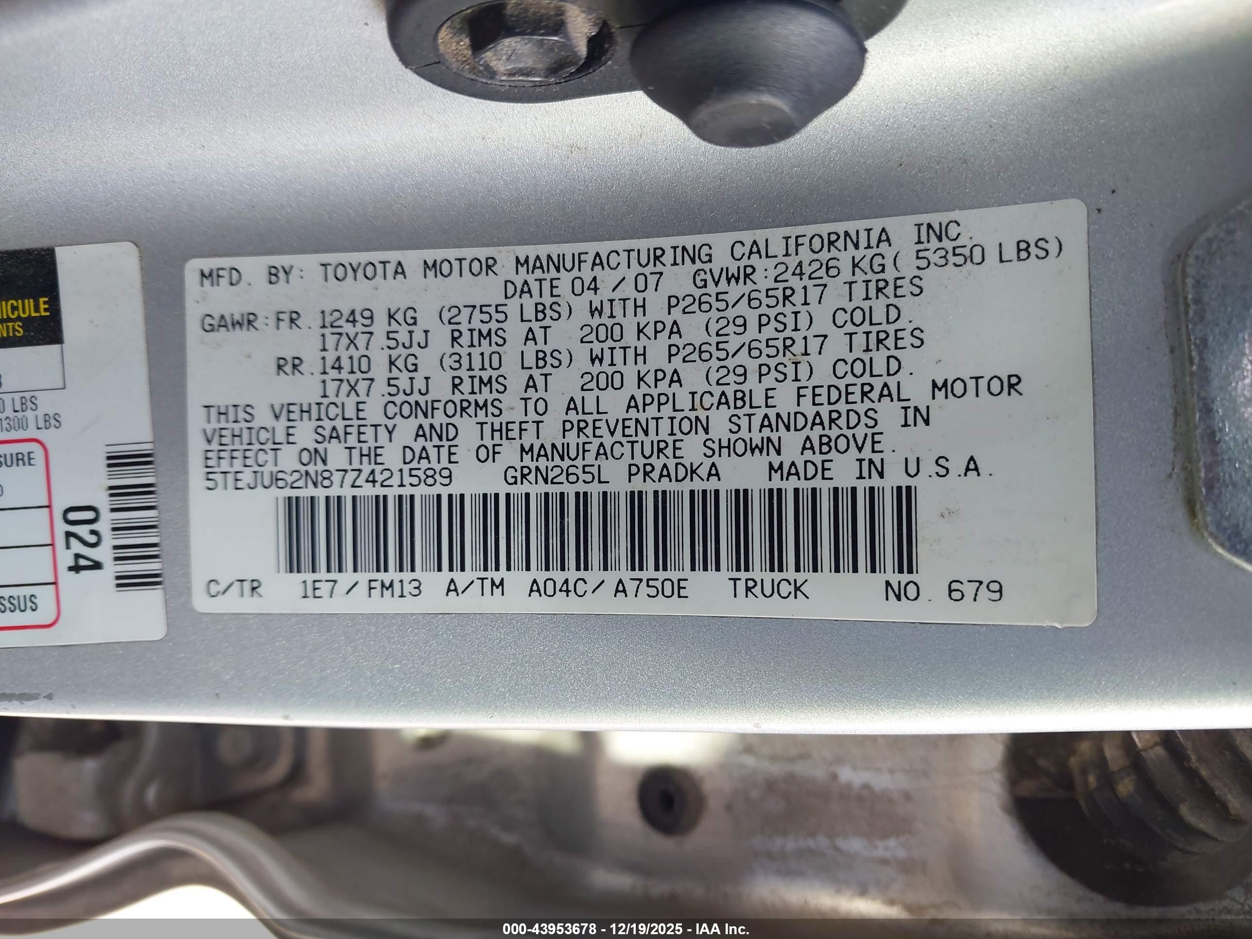 TOYOTA TACOMA image 9