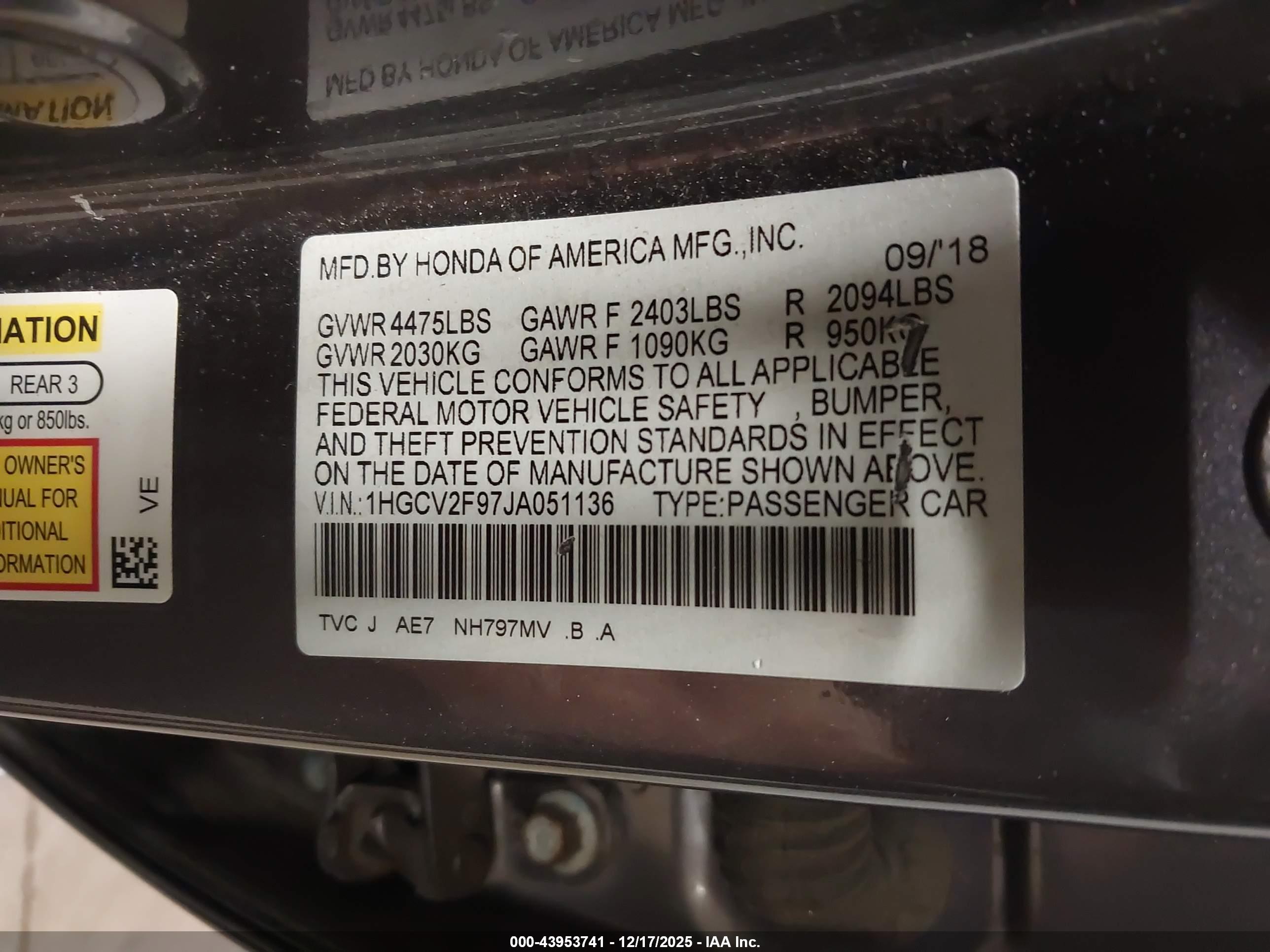 HONDA ACCORD image 9