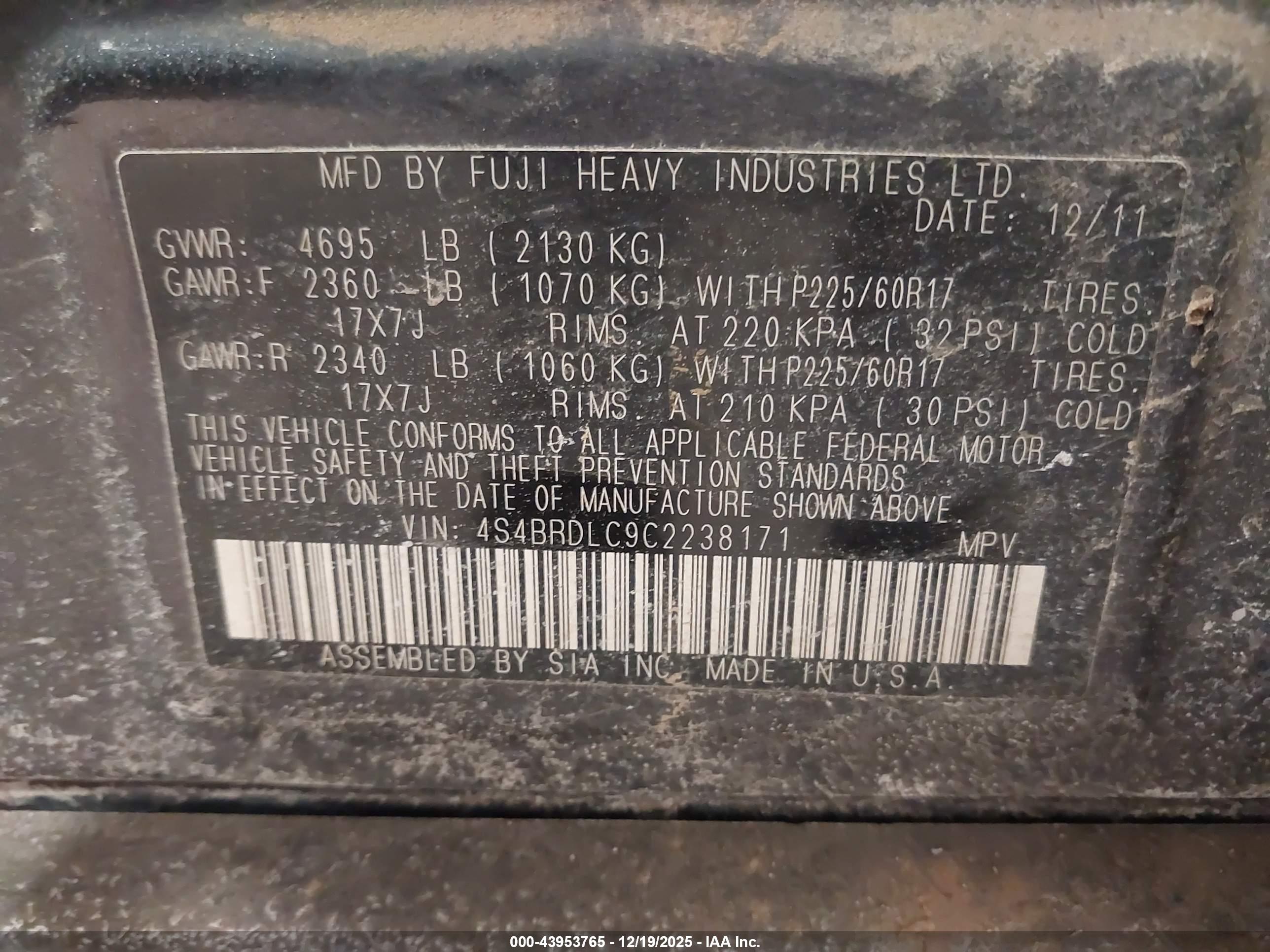 SUBARU OUTBACK image 9