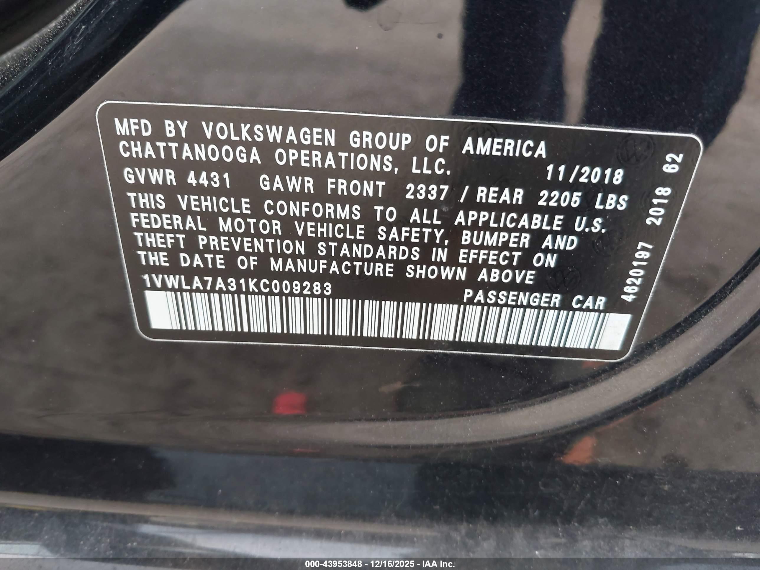 VOLKSWAGEN PASSAT image 9
