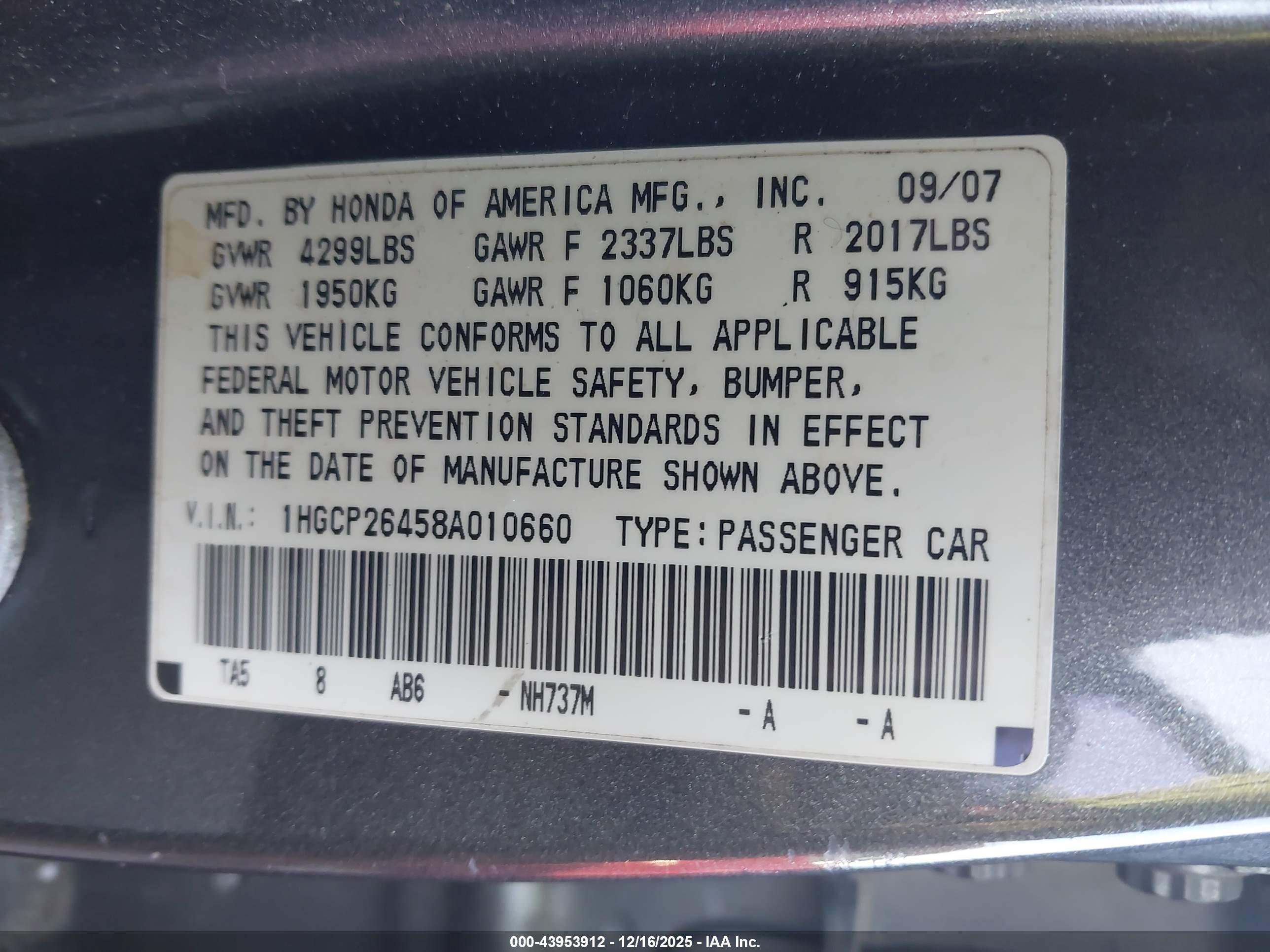 HONDA ACCORD image 9
