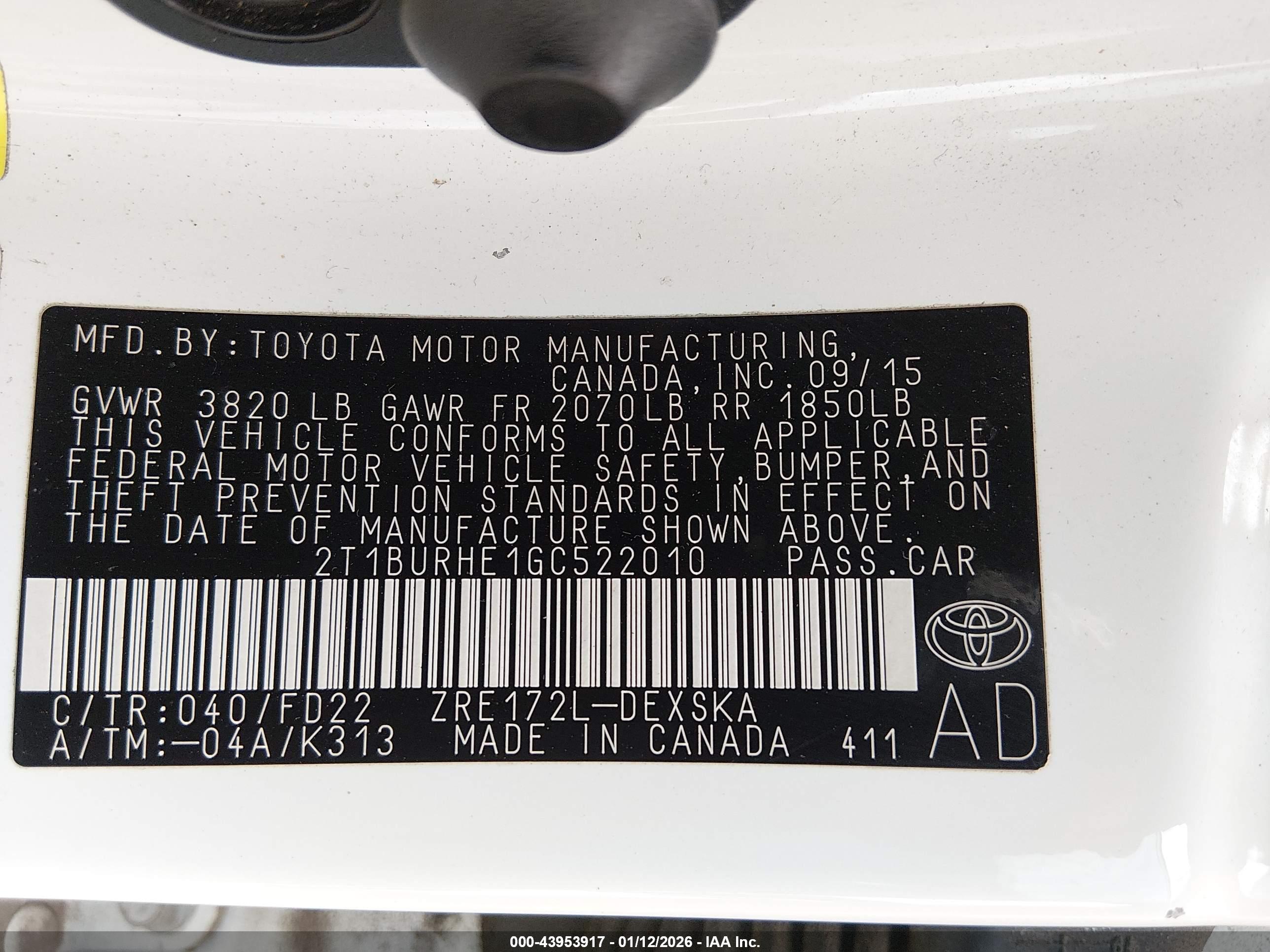 TOYOTA COROLLA image 9