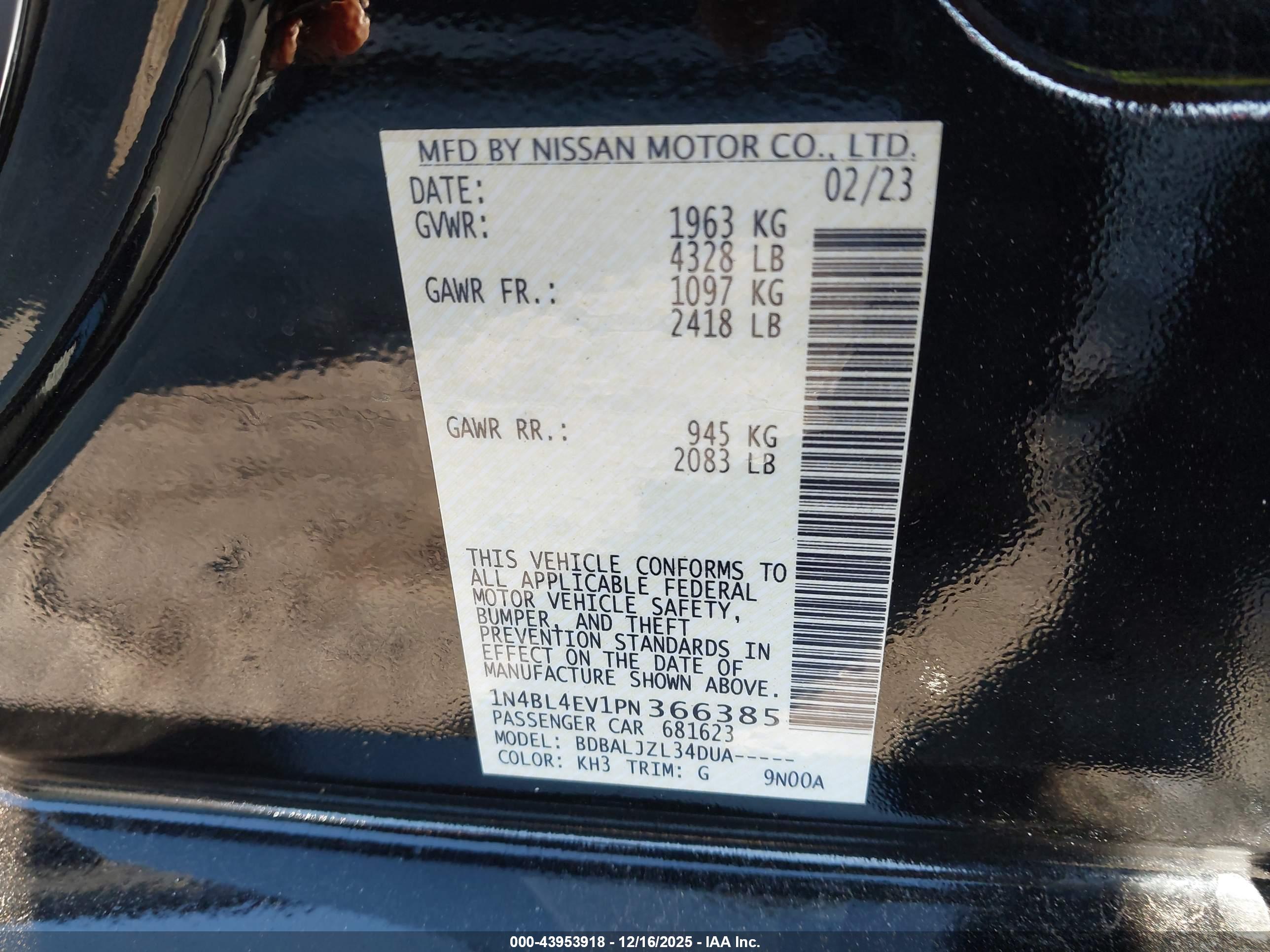 NISSAN ALTIMA image 9