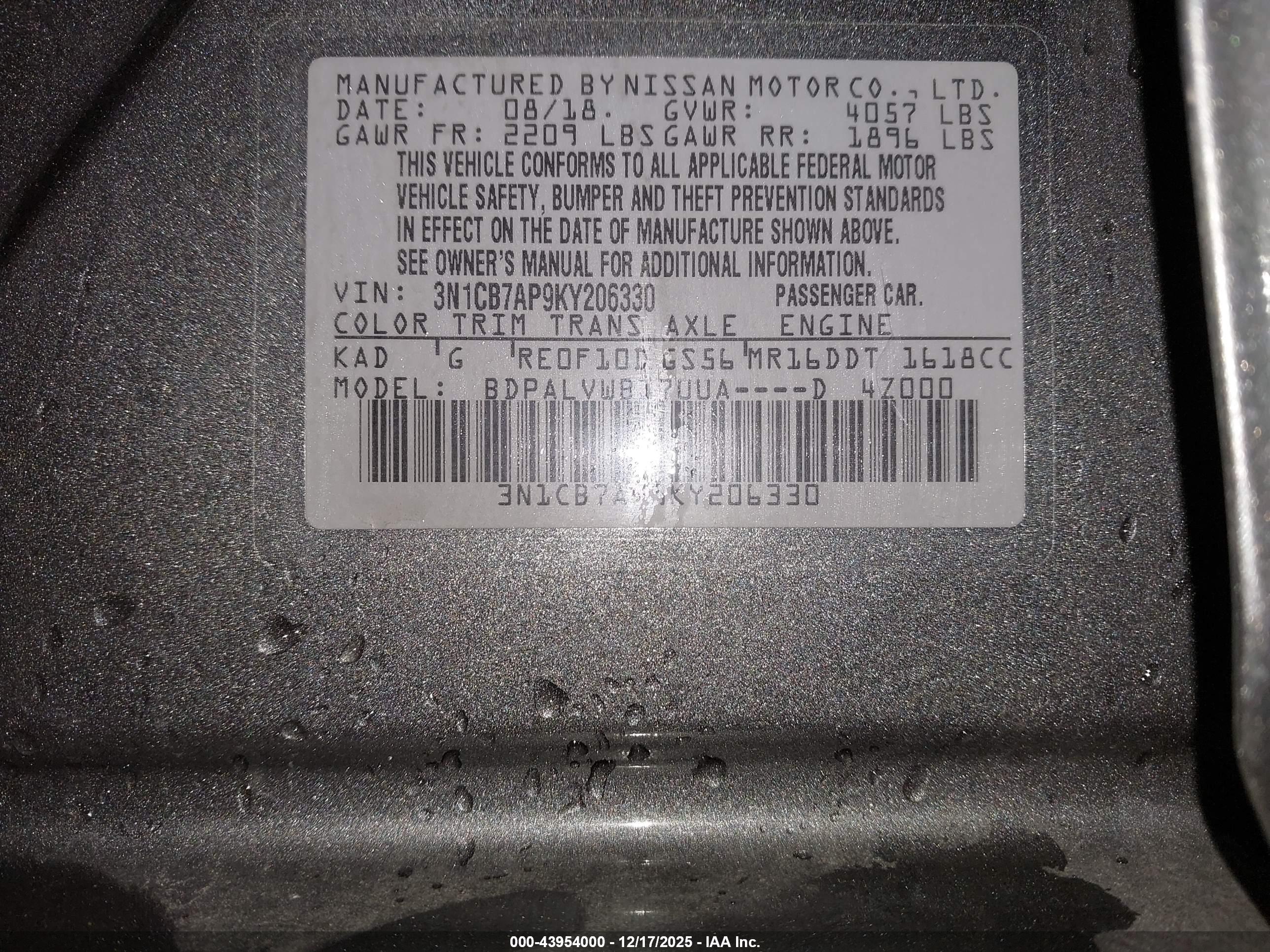 NISSAN SENTRA image 9