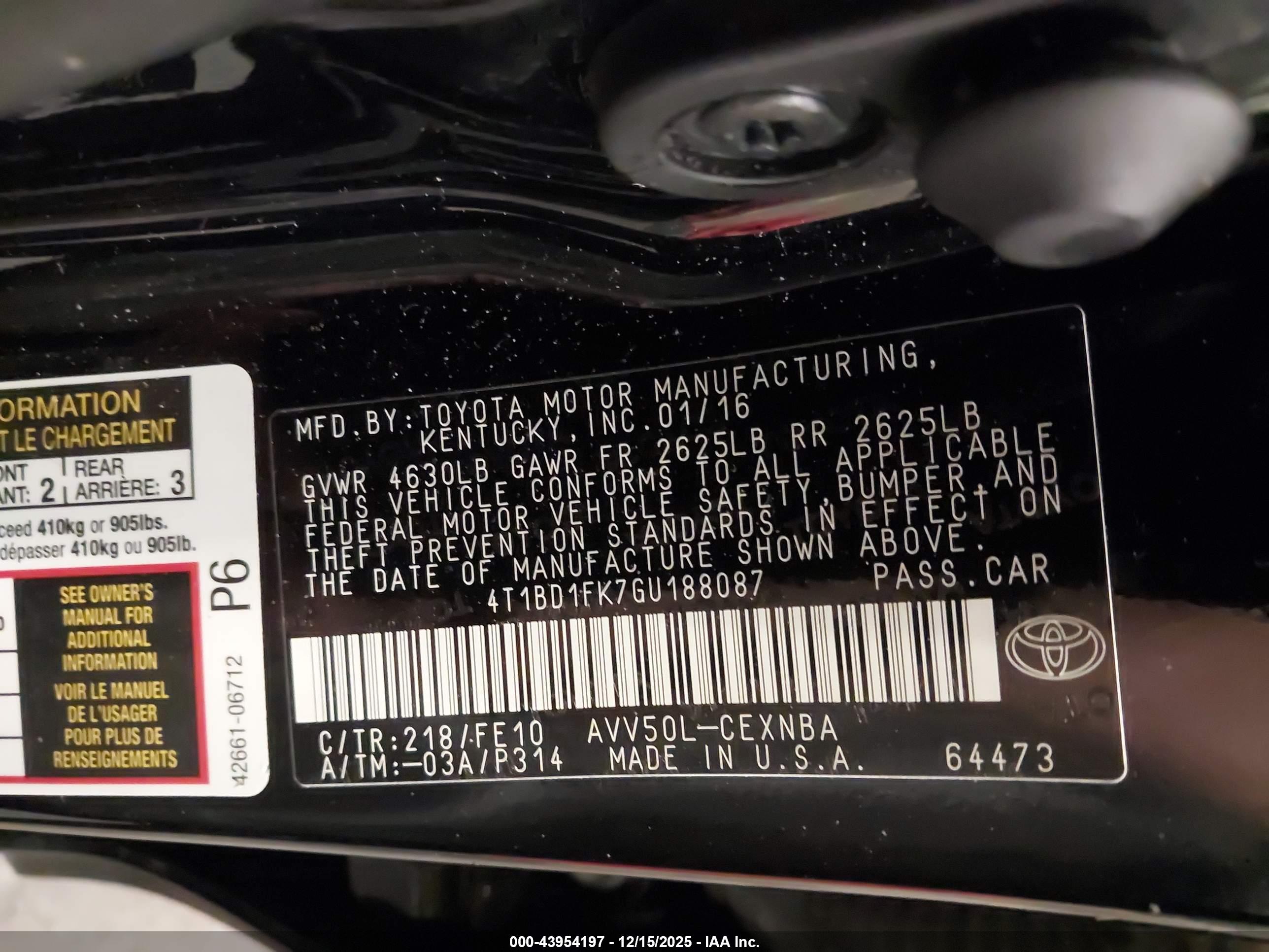 TOYOTA CAMRY image 9
