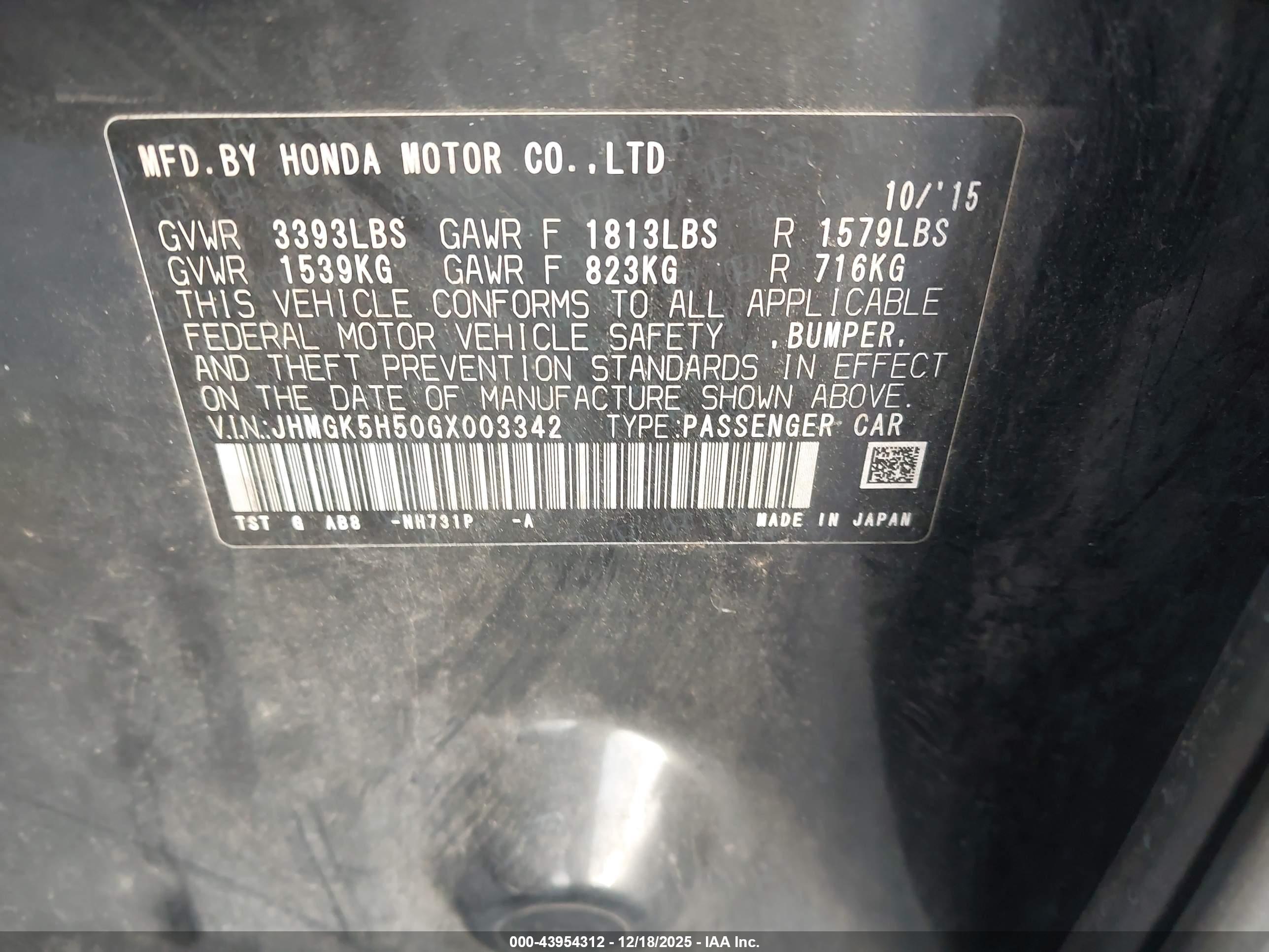 HONDA FIT image 9